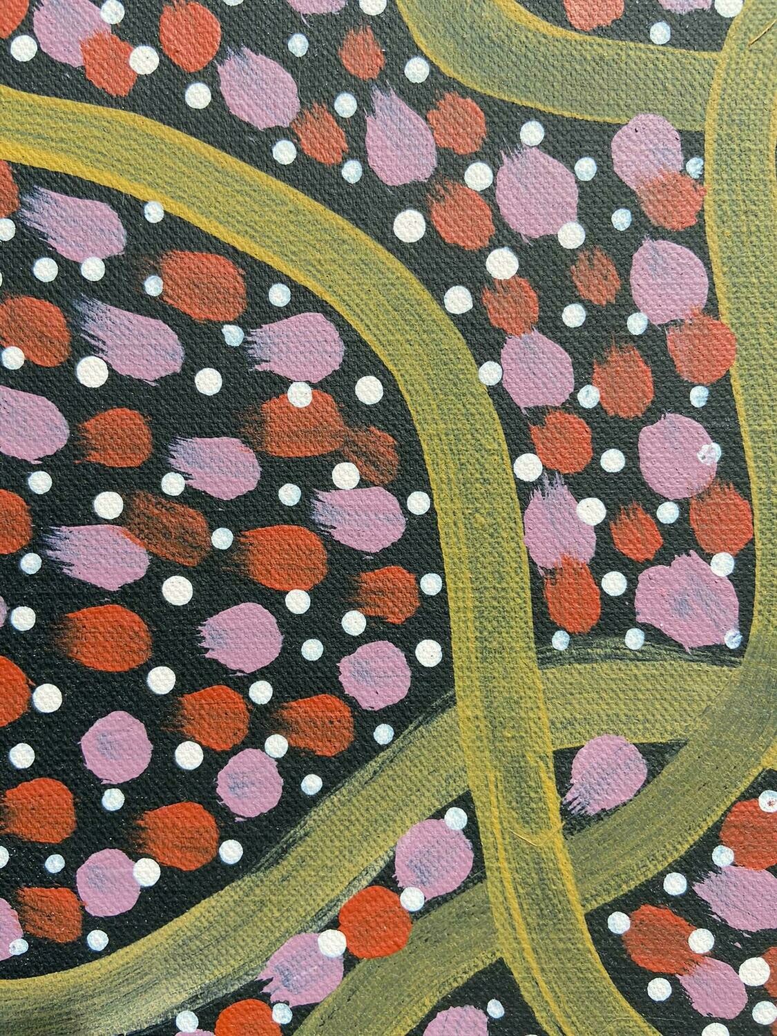 Glory Ngarla – ‘Yam Dreaming’, Original Acrylic on Canvas