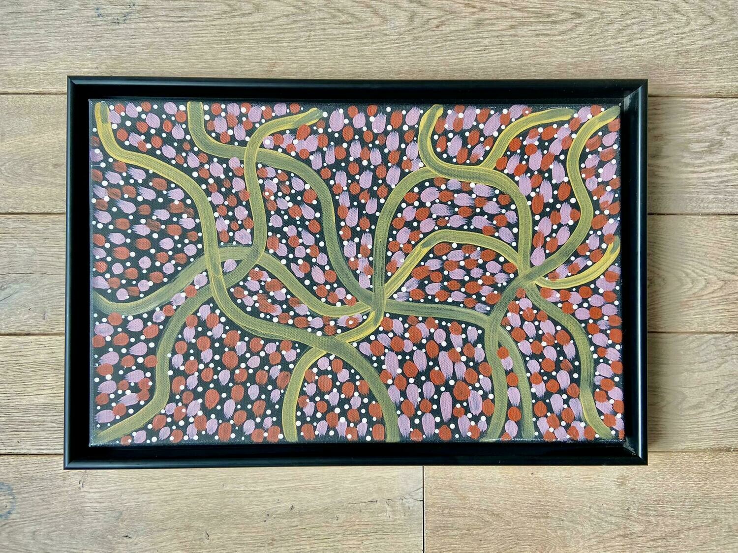 Glory Ngarla – ‘Yam Dreaming’, Original Acrylic on Canvas