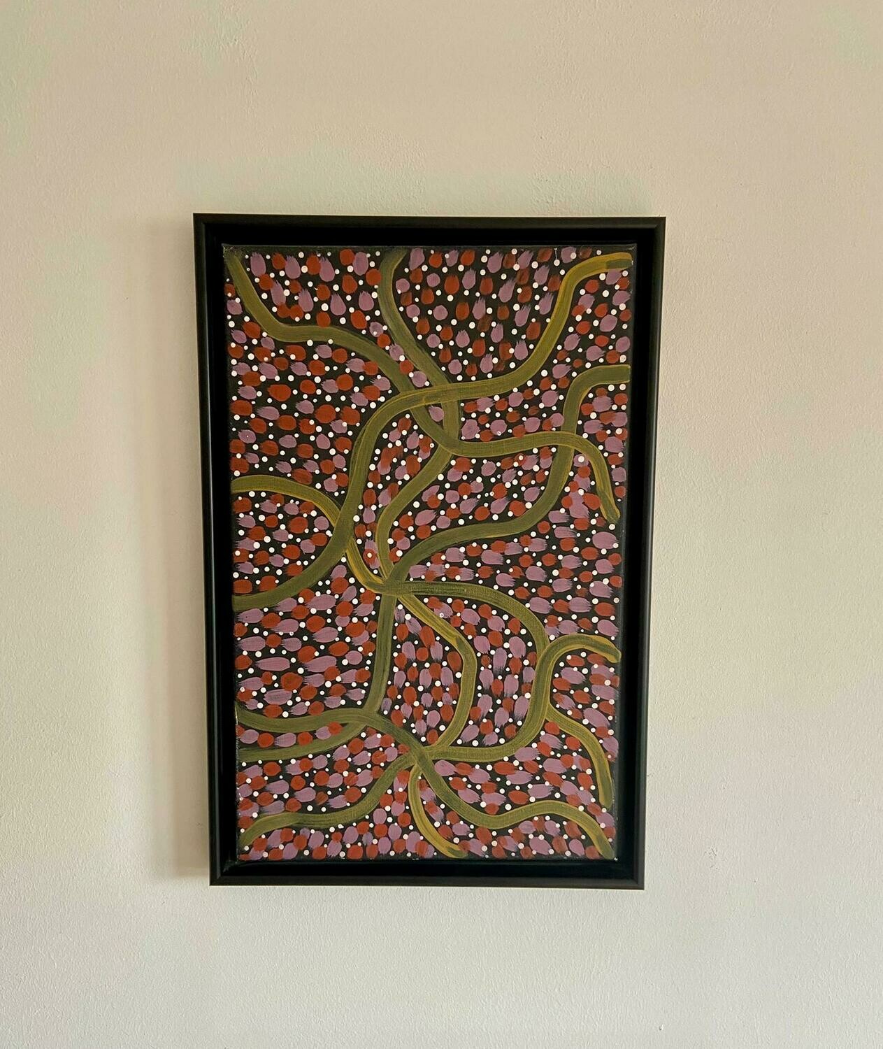 Glory Ngarla – ‘Yam Dreaming’, Original Acrylic on Canvas