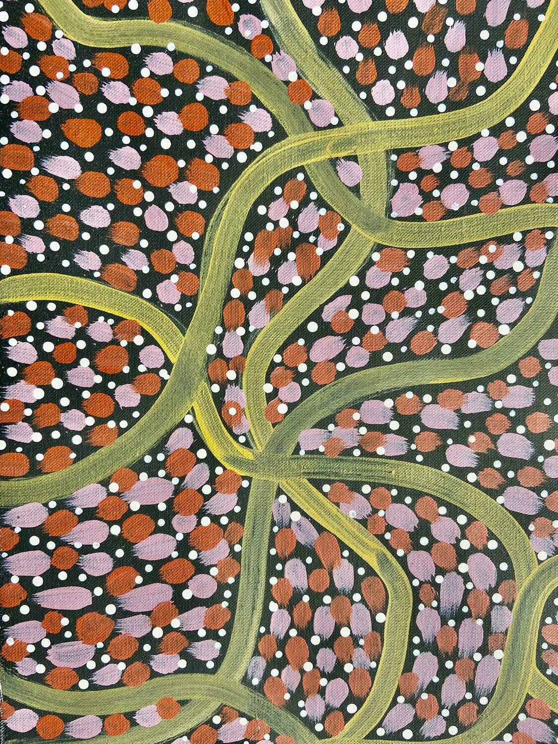 Glory Ngarla – ‘Yam Dreaming’, Original Acrylic on Canvas