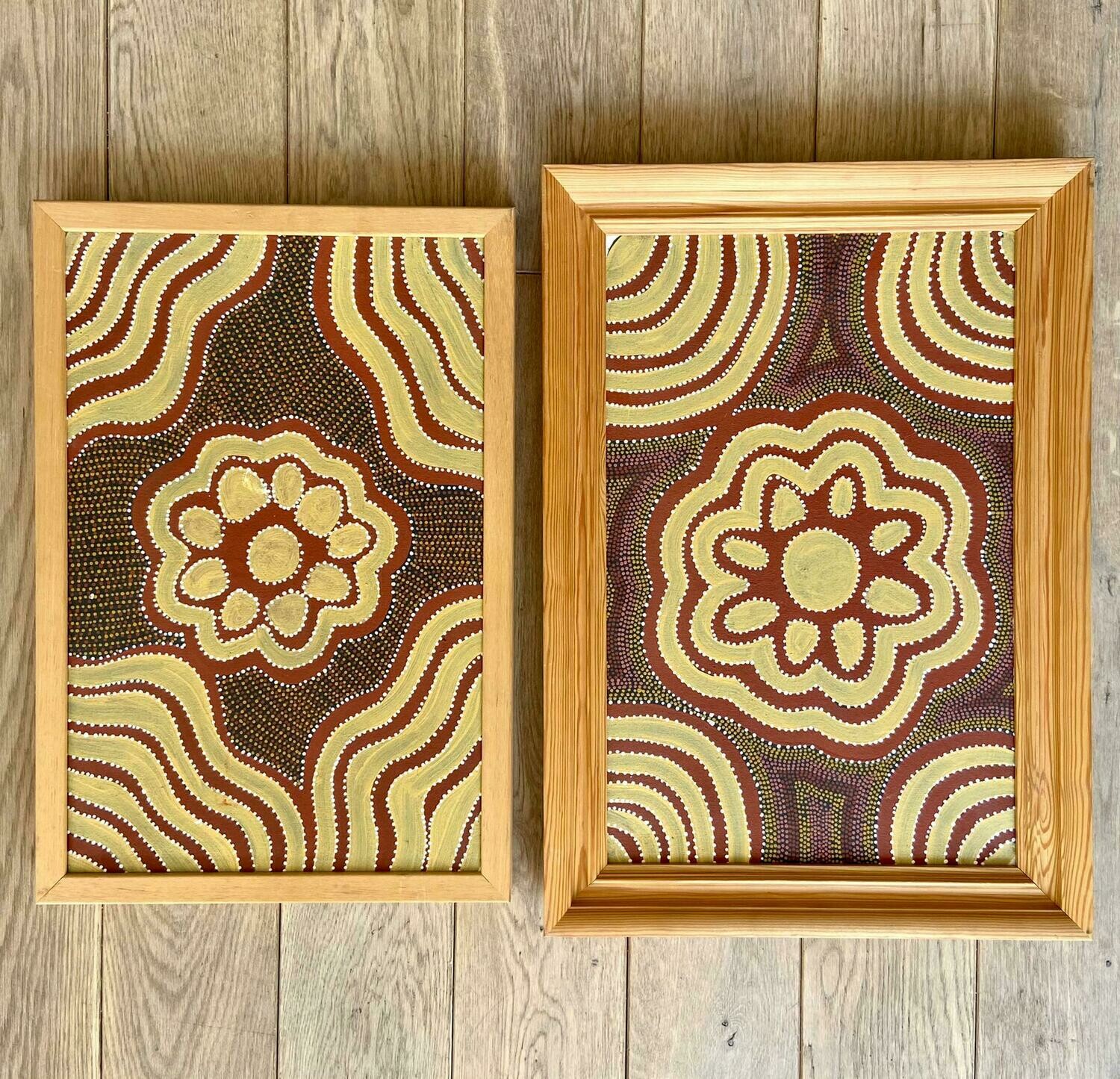 Pair of Aboriginal Paintings ‘Women’s Ceremony’, 1980s