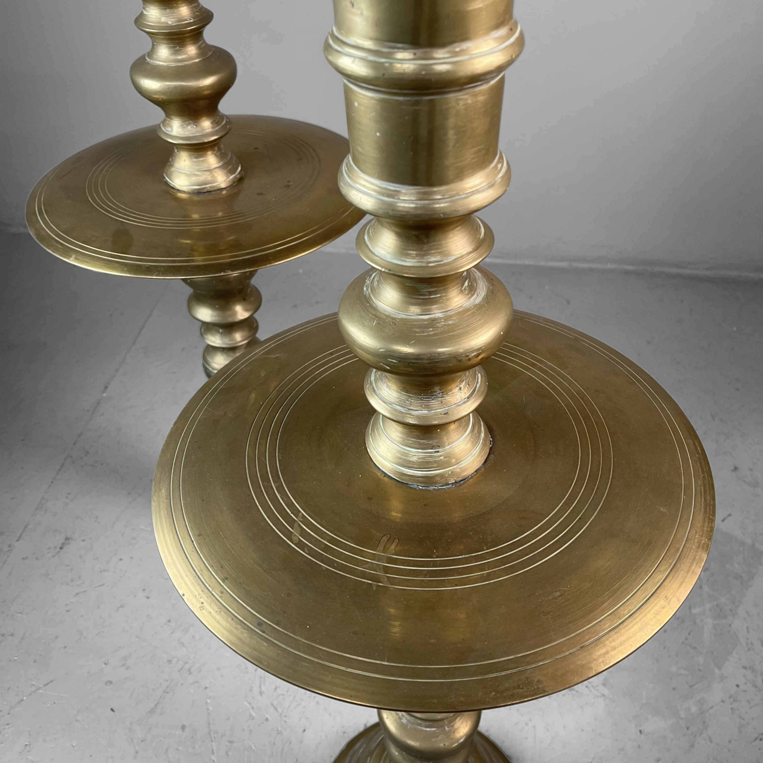 Paar Antieke Koperen XL Kandelaars, ca. 1900 Paar Antieke Koperen XL Kandelaars, ca. 1900