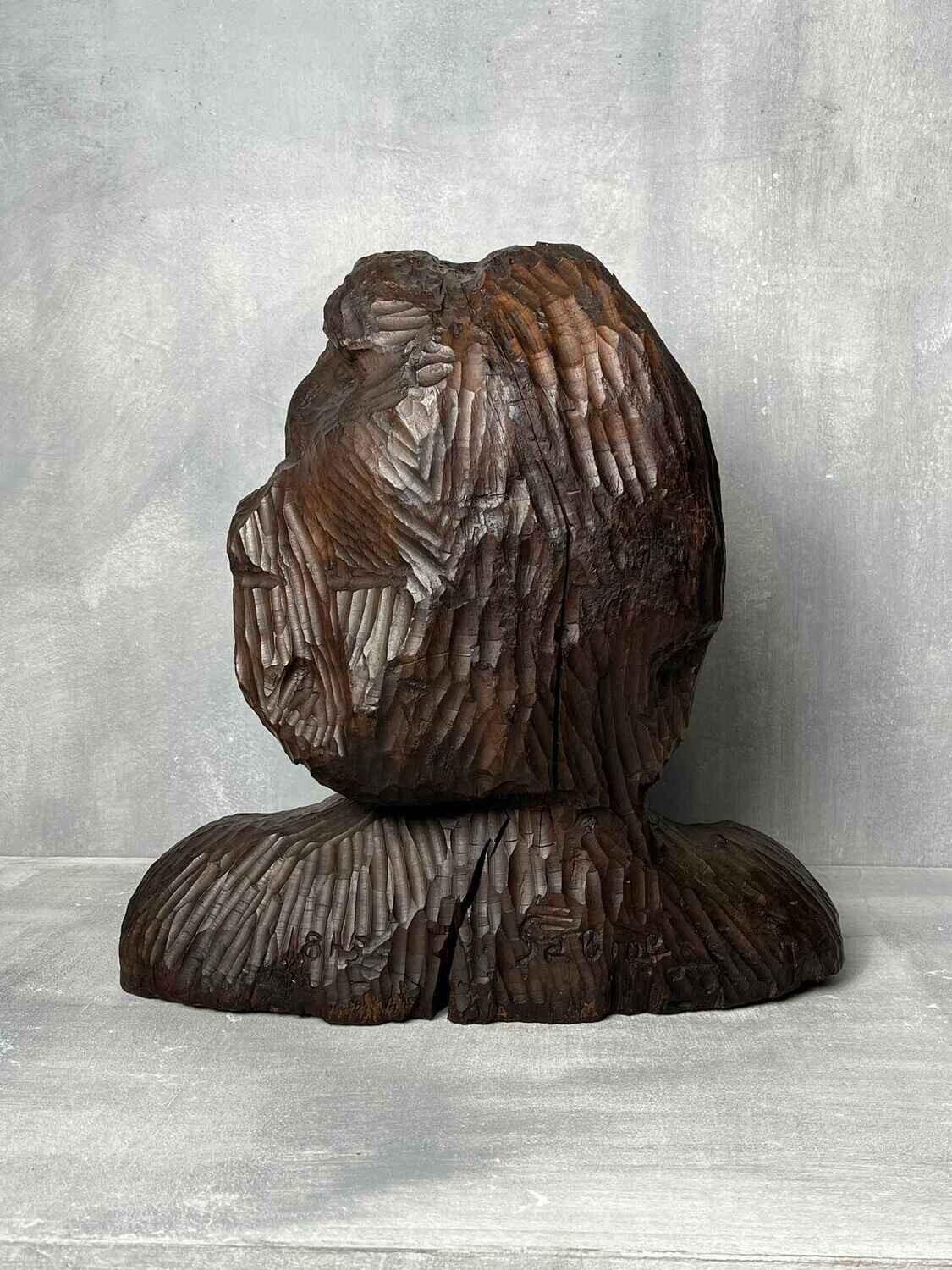 Antieke Houten Vrouwenbuste ‘Sabine’, gedateerd 1845