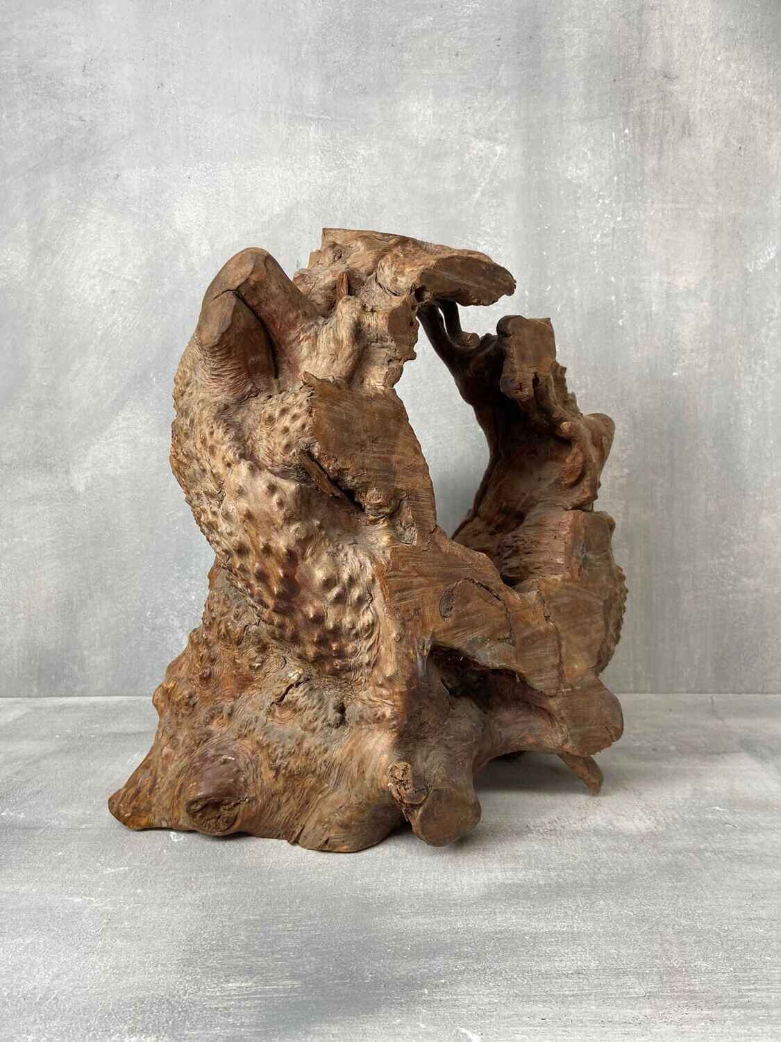 Japans Sculpturaal Wortelhoutobject in Wabi-Sabi Stijl
