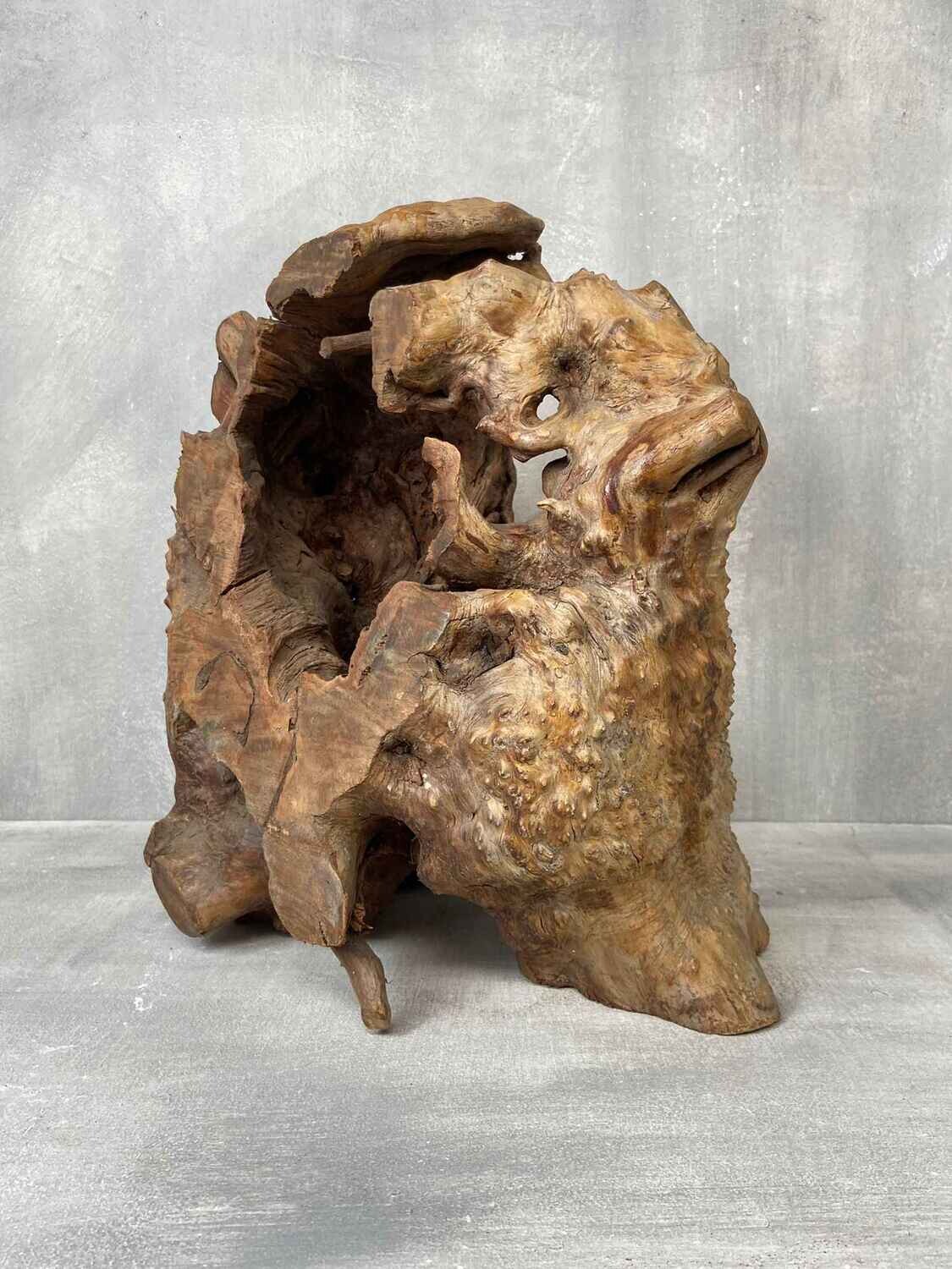 Japans Sculpturaal Wortelhoutobject in Wabi-Sabi Stijl