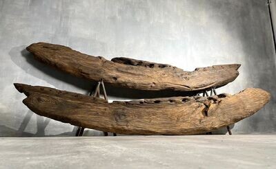 Paar Monumentale Japanse Hinoki Tempelbalken, Edo-periode, 1700–1799