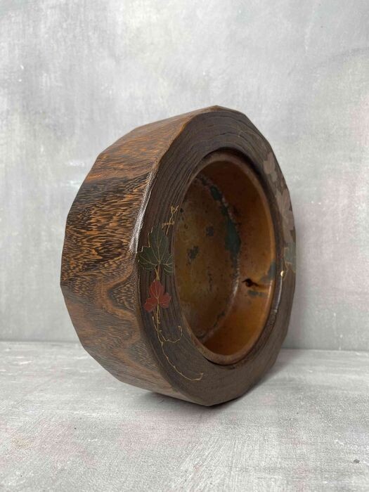 Antique Japanese Wooden Hibachi with Copper Liner, ca. 1900–1920 Antique Japanese Wooden Hibachi with Copper Liner, ca. 1900–1920