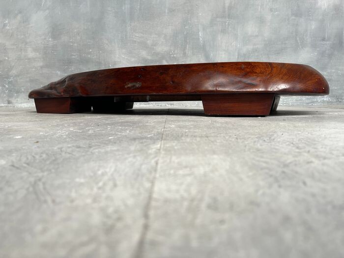 Antique Low Japanese Wood and Copper Hibachi, Meiji Period, 1868–1912