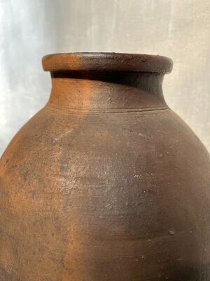 Antique Japanese Stoneware Chatsubo Tea Jar, Meiji Period, 1868–1912