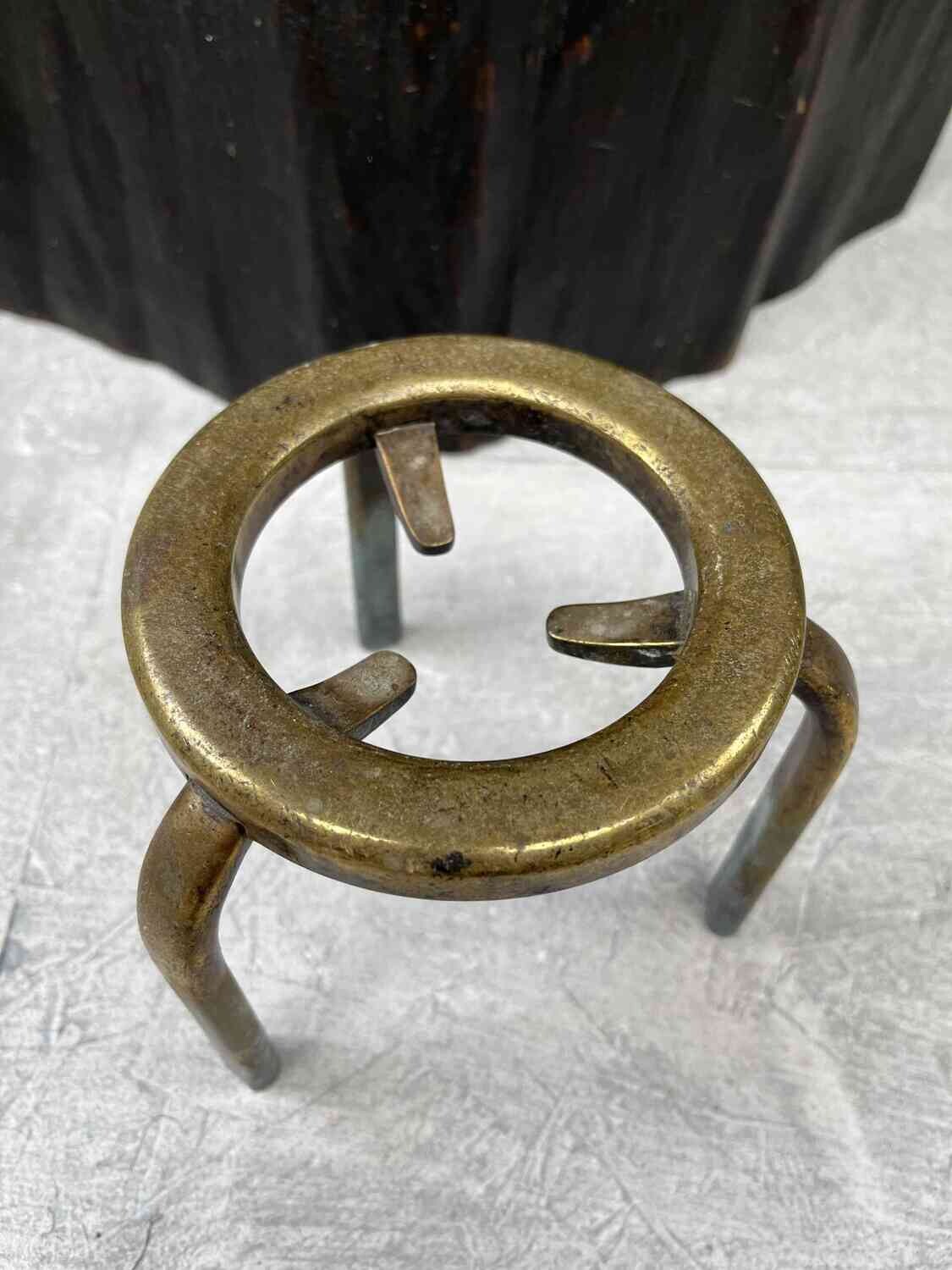 Antique Japanese Tree-Trunk Hibachi with Copper Liner, Meiji Period, 1868–1912