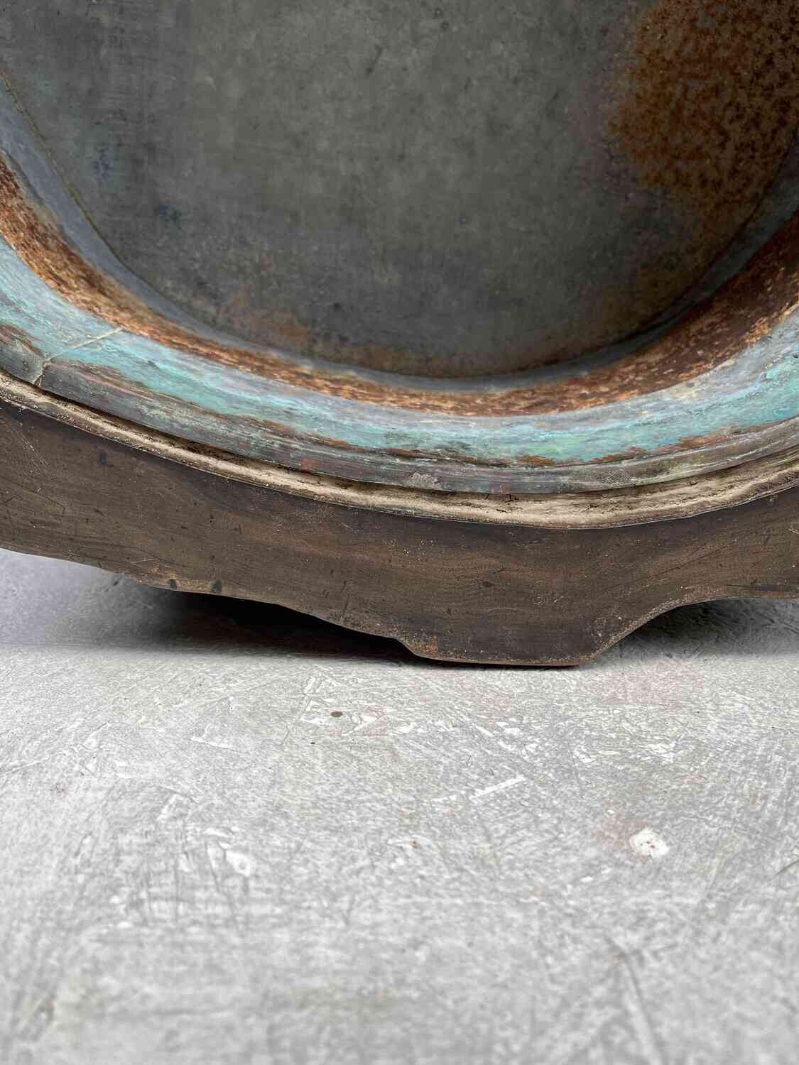 Antique Japanese Tree-Trunk Hibachi with Copper Liner, Meiji Period, 1868–1912