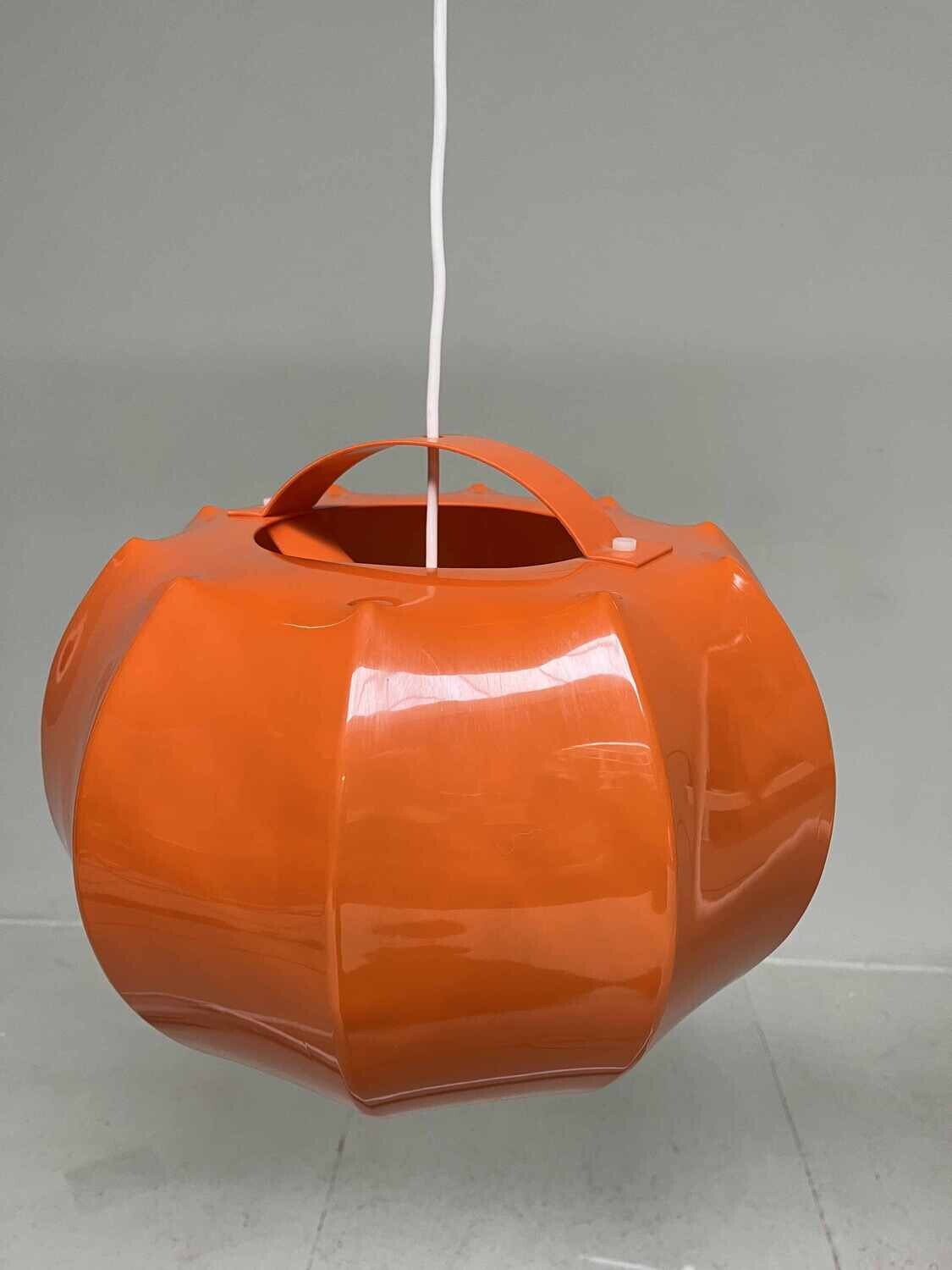 Orange pendant lamp ILKA Plast, Germany