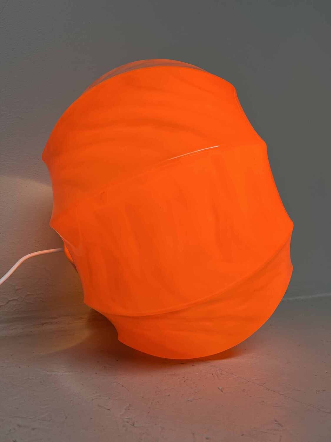 Orange pendant lamp ILKA Plast, Germany