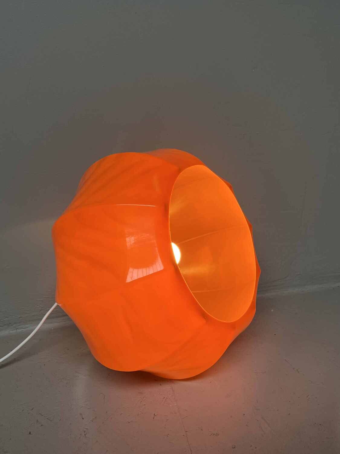 Orange pendant lamp ILKA Plast, Germany