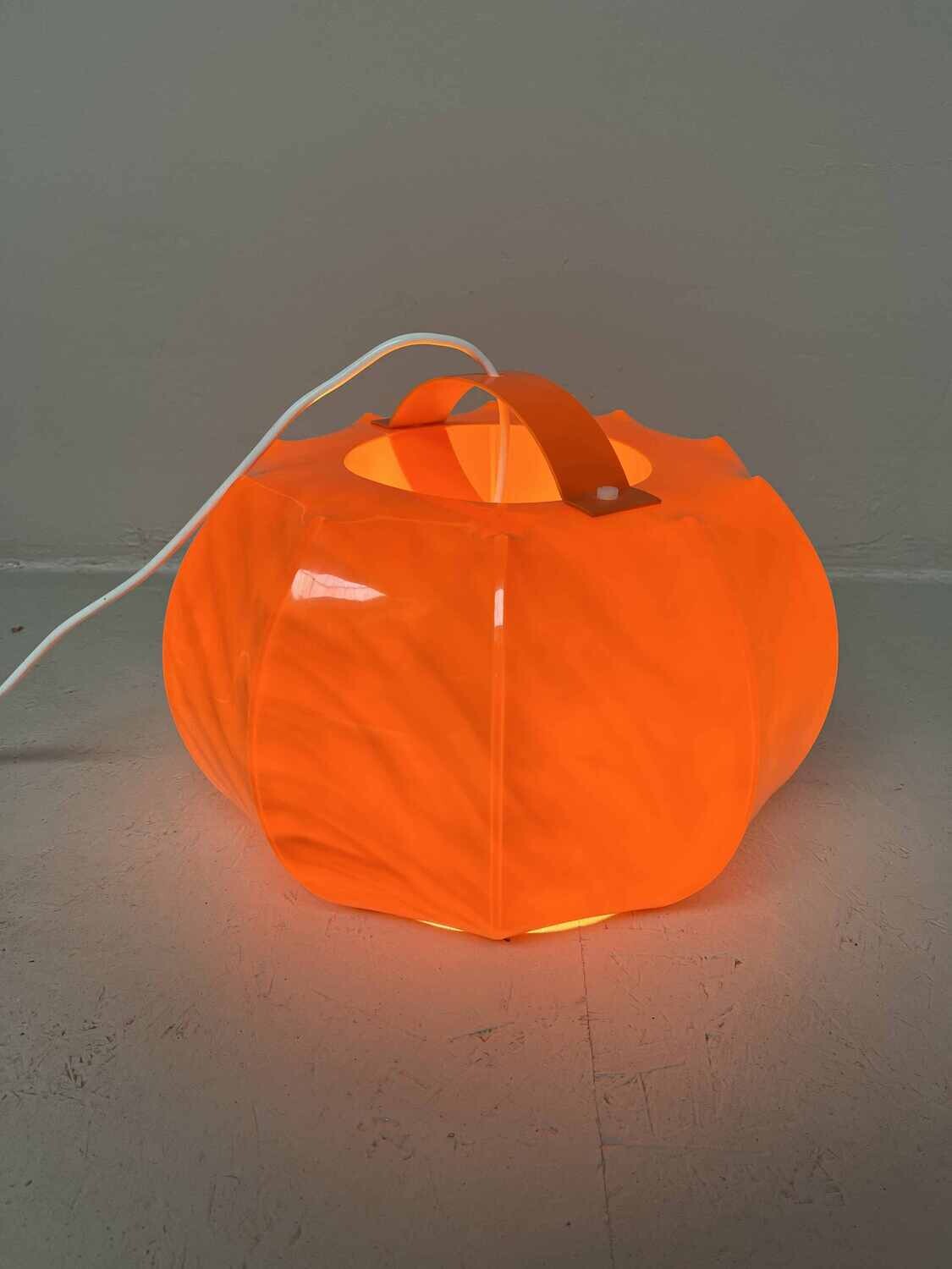 Orange pendant lamp ILKA Plast, Germany