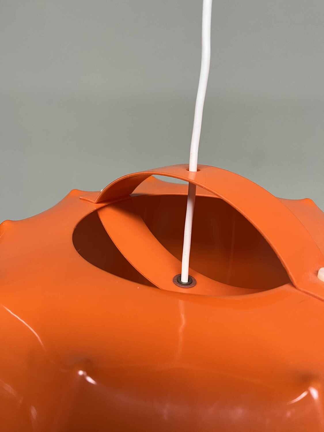 Orange pendant lamp ILKA Plast, Germany