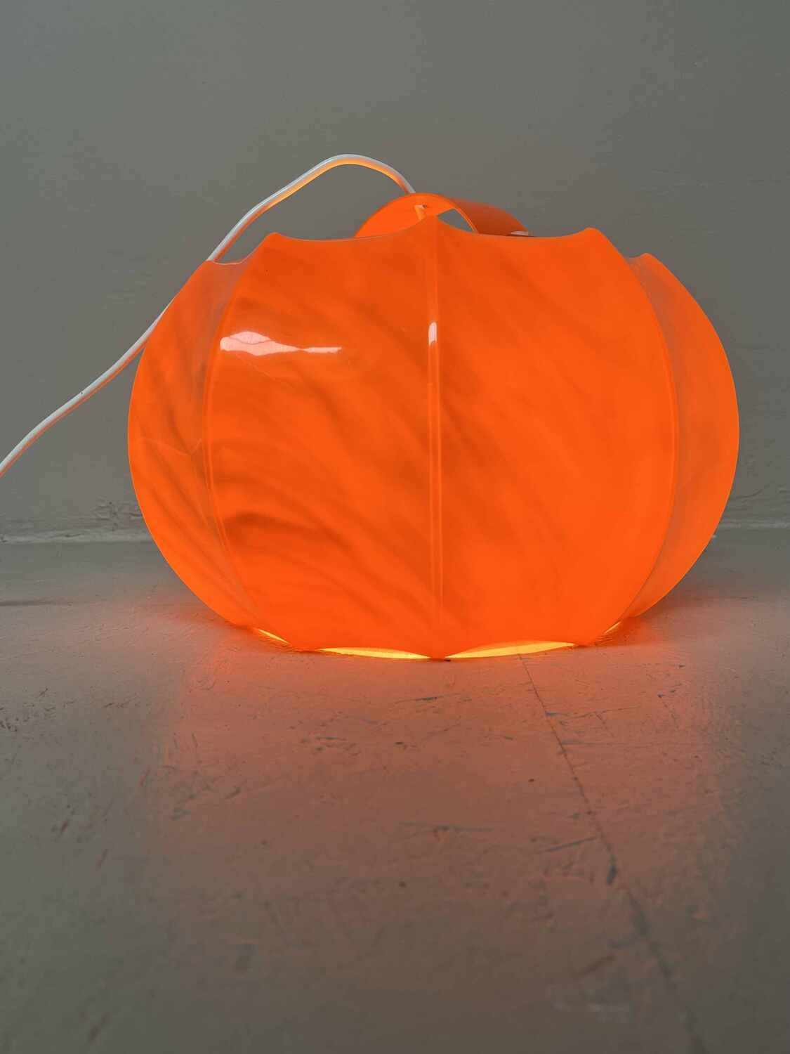 Orange pendant lamp ILKA Plast, Germany