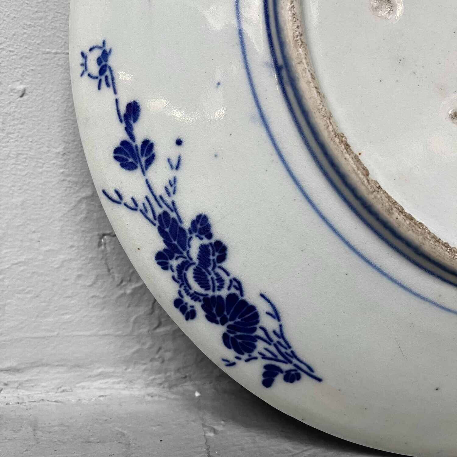 Imari ware Sometsuke Blue and White Porcelain Plate Japan.