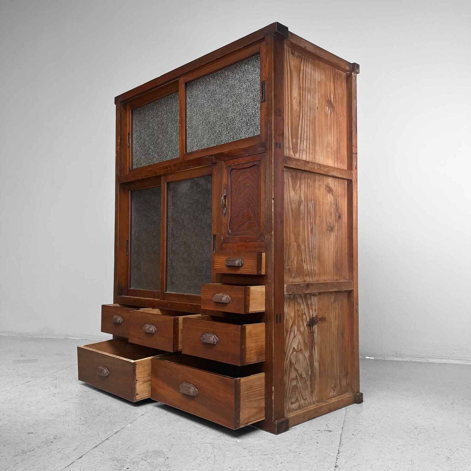 Japanese Tea Cupboard Cha Tansu, Taisho Era