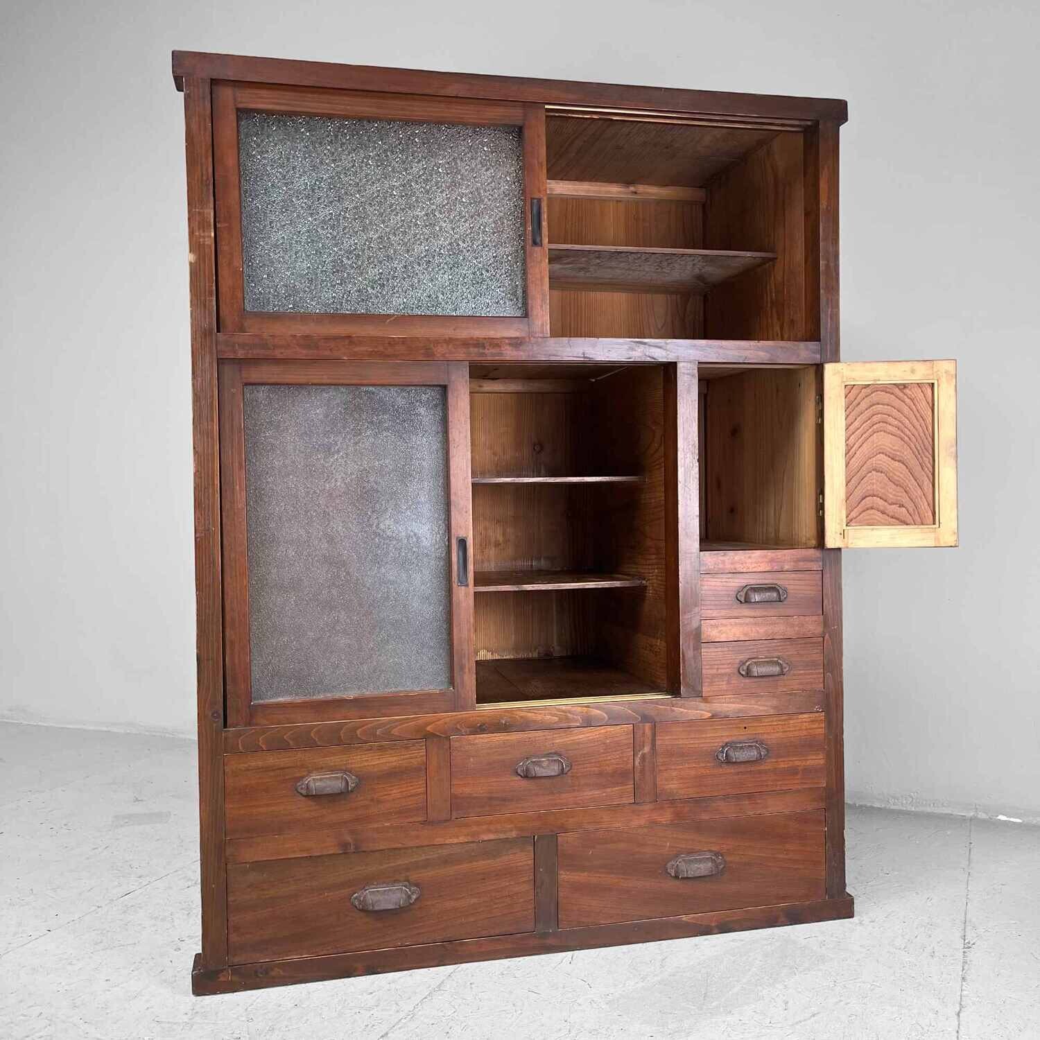 Japanese Tea Cupboard Cha Tansu, Taisho Era