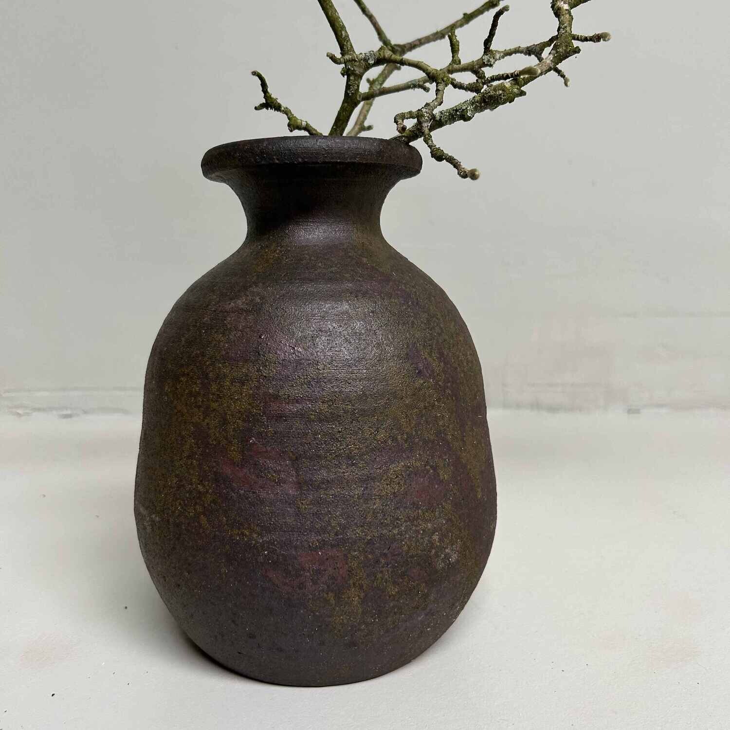 Japanese Chōtarō-yaki Ikebana Vase, Kagoshima, 1950s