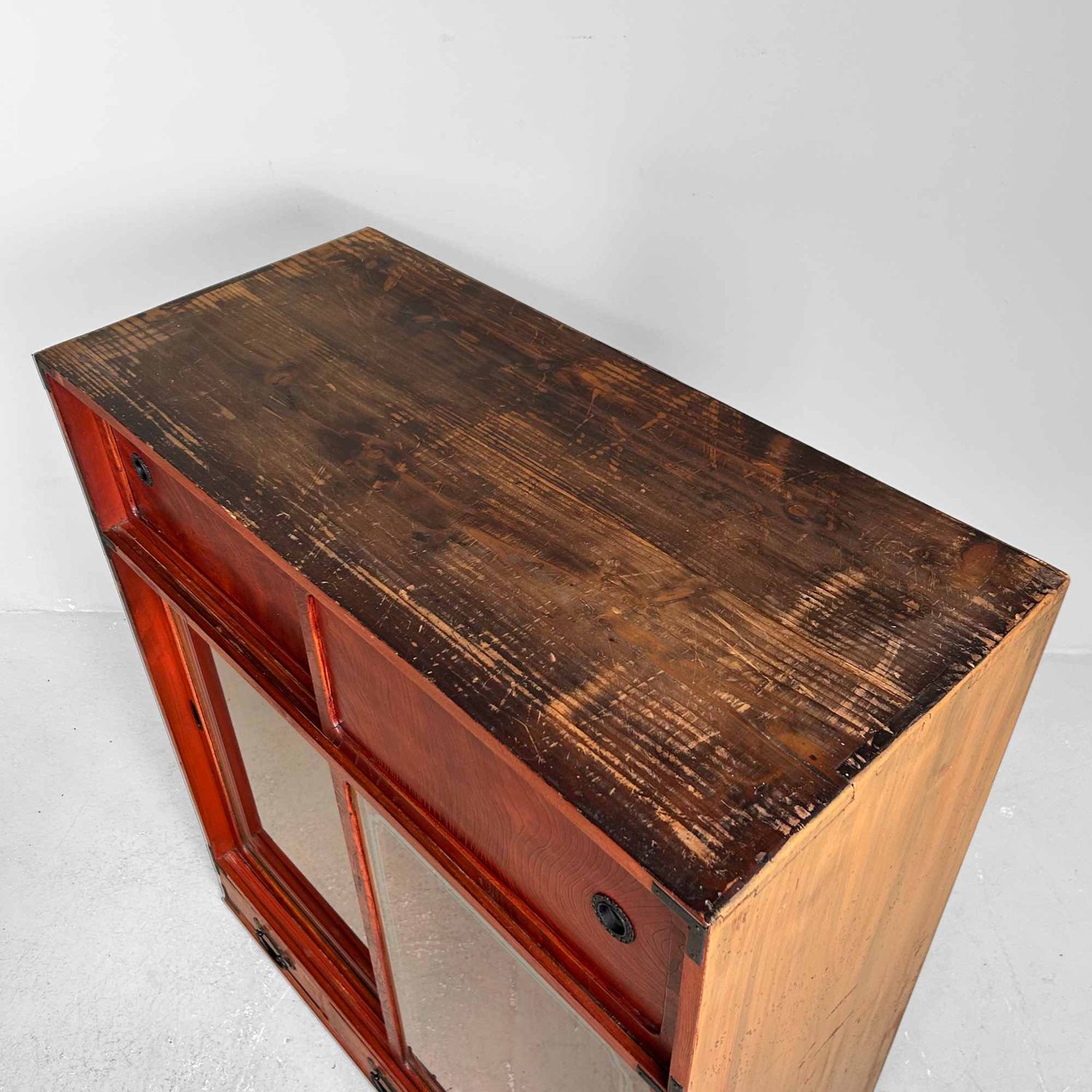 Vintage Cha Tansu, Japanse Theekast, Shōwa Periode.