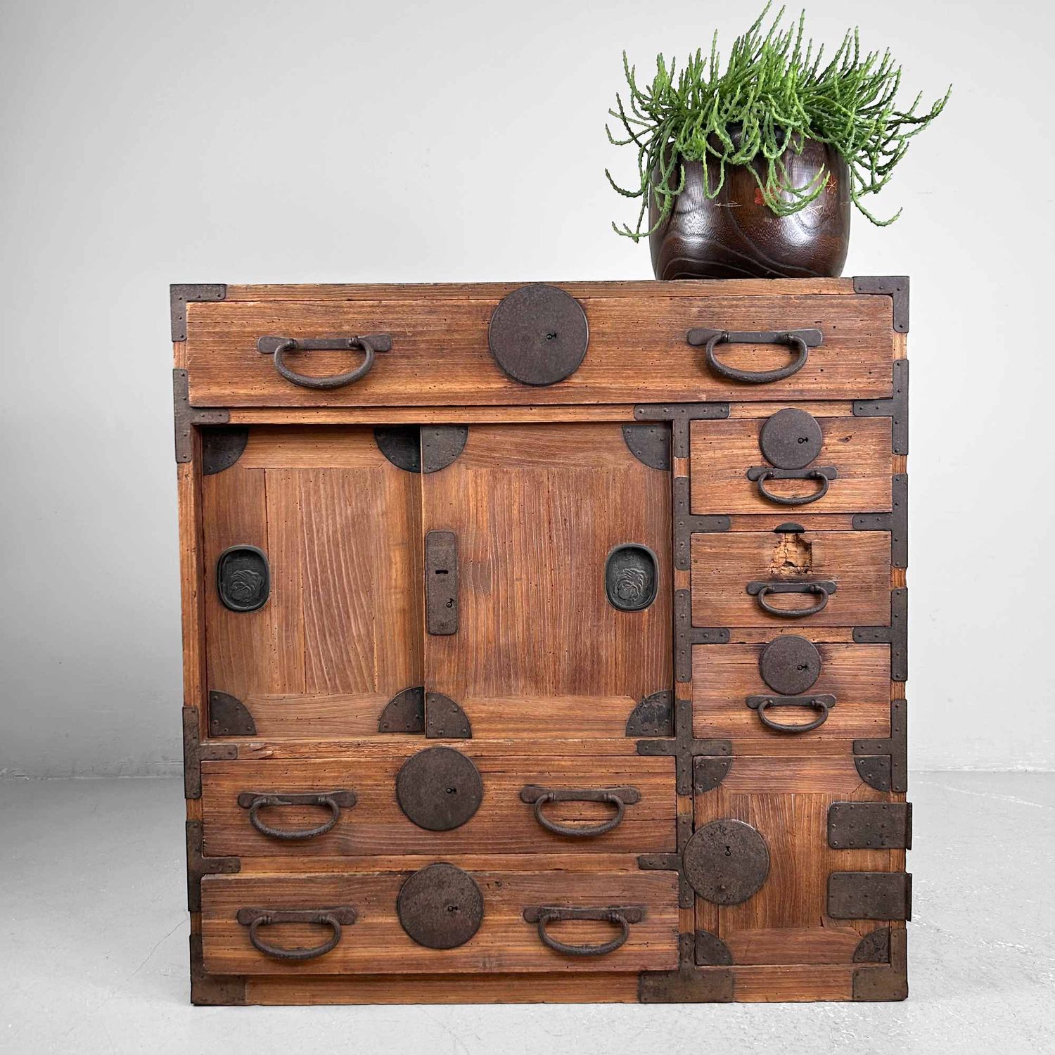 Traditionele Japanse Tansu, Opbergmeubel, Meiji-periode.