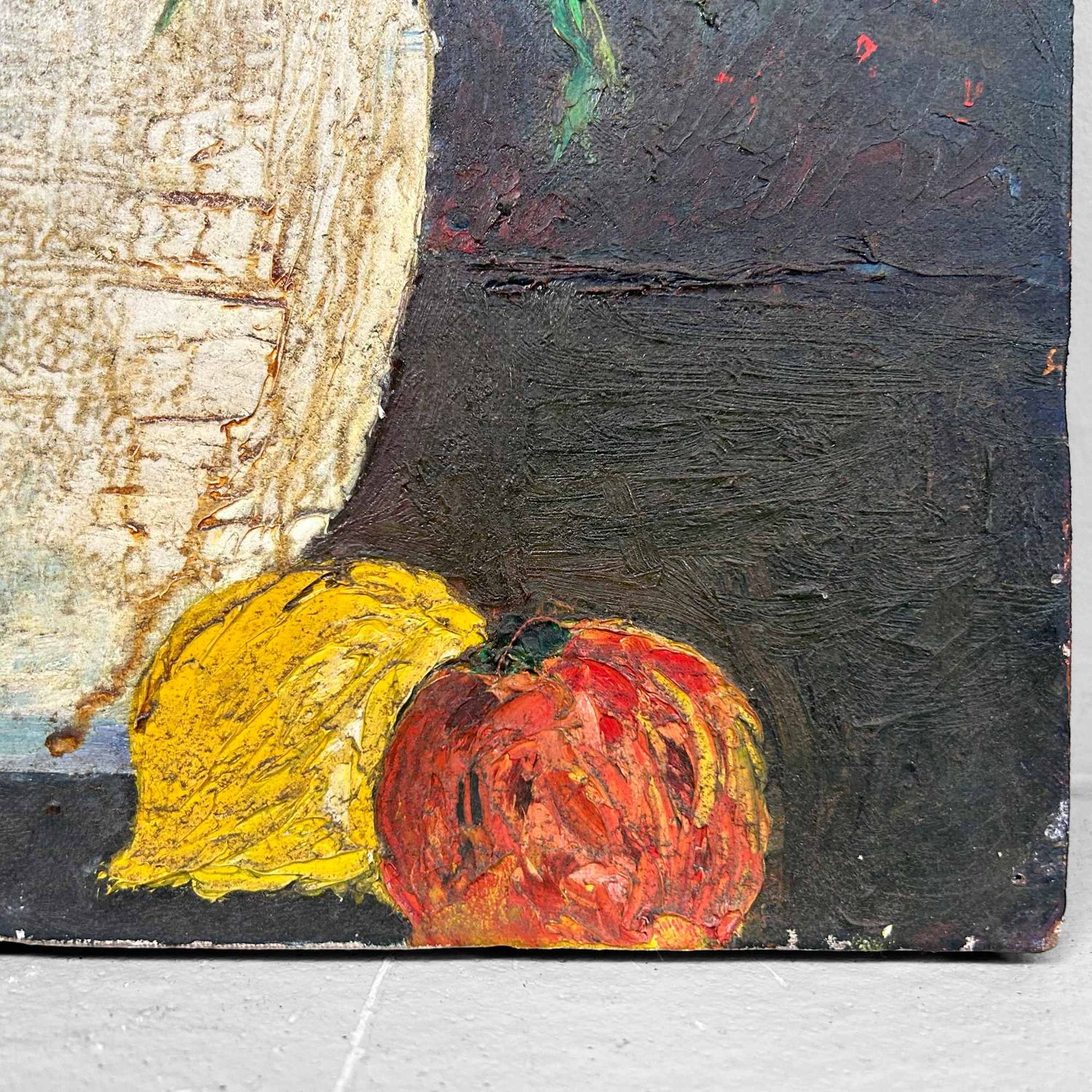 Oil on Canvas, Flowers 花 Ikebana by Y. Fujita, 1966.