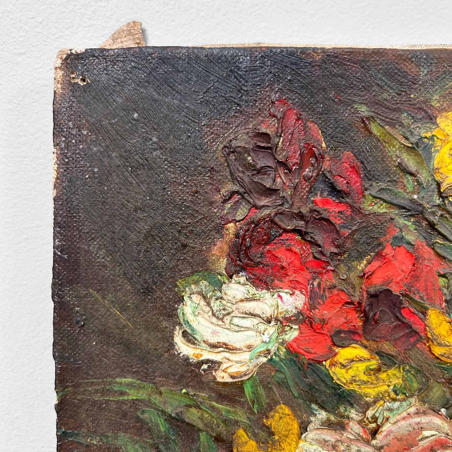 Oil on Canvas, Flowers 花 Ikebana by Y. Fujita, 1966.