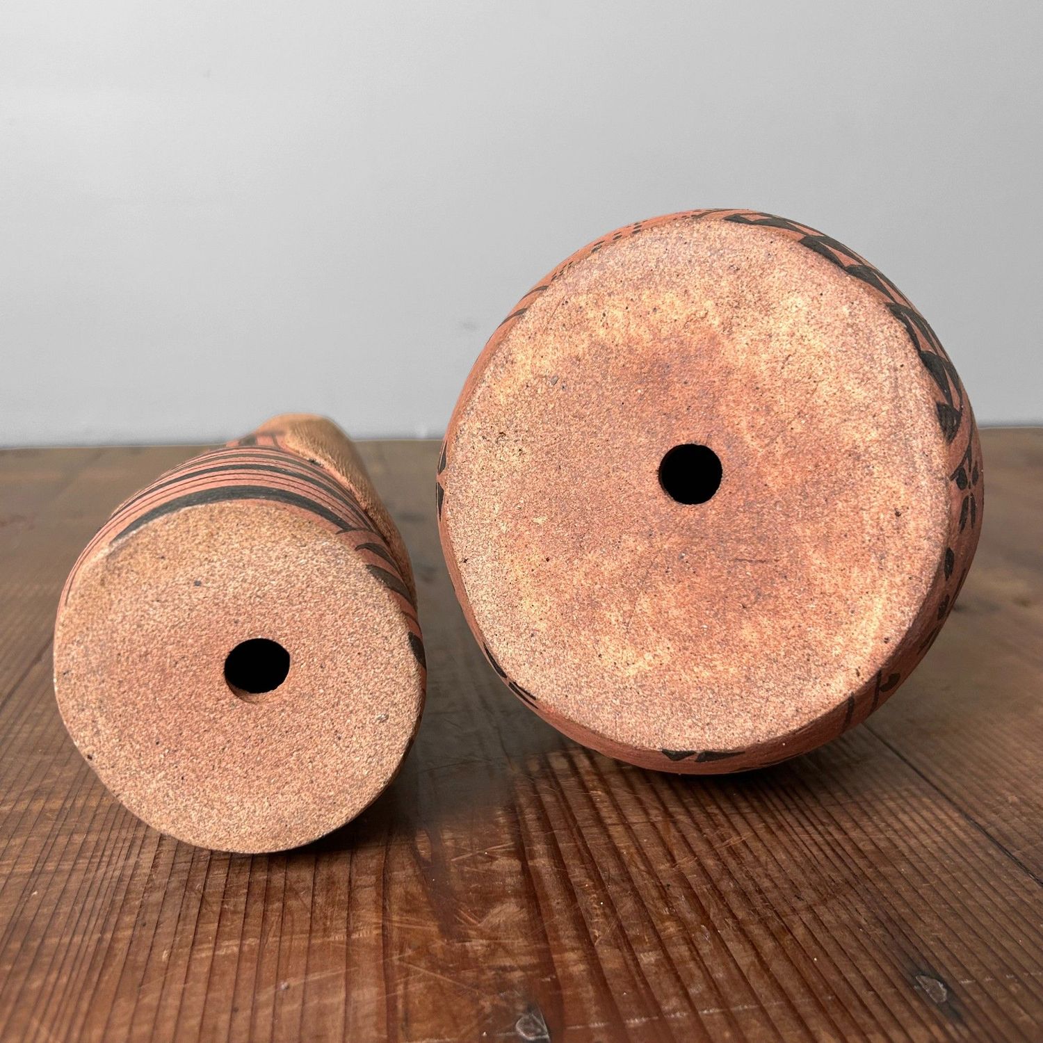 Rare Set of Terracotta Kokeshi, Shōwa Period, Japan.