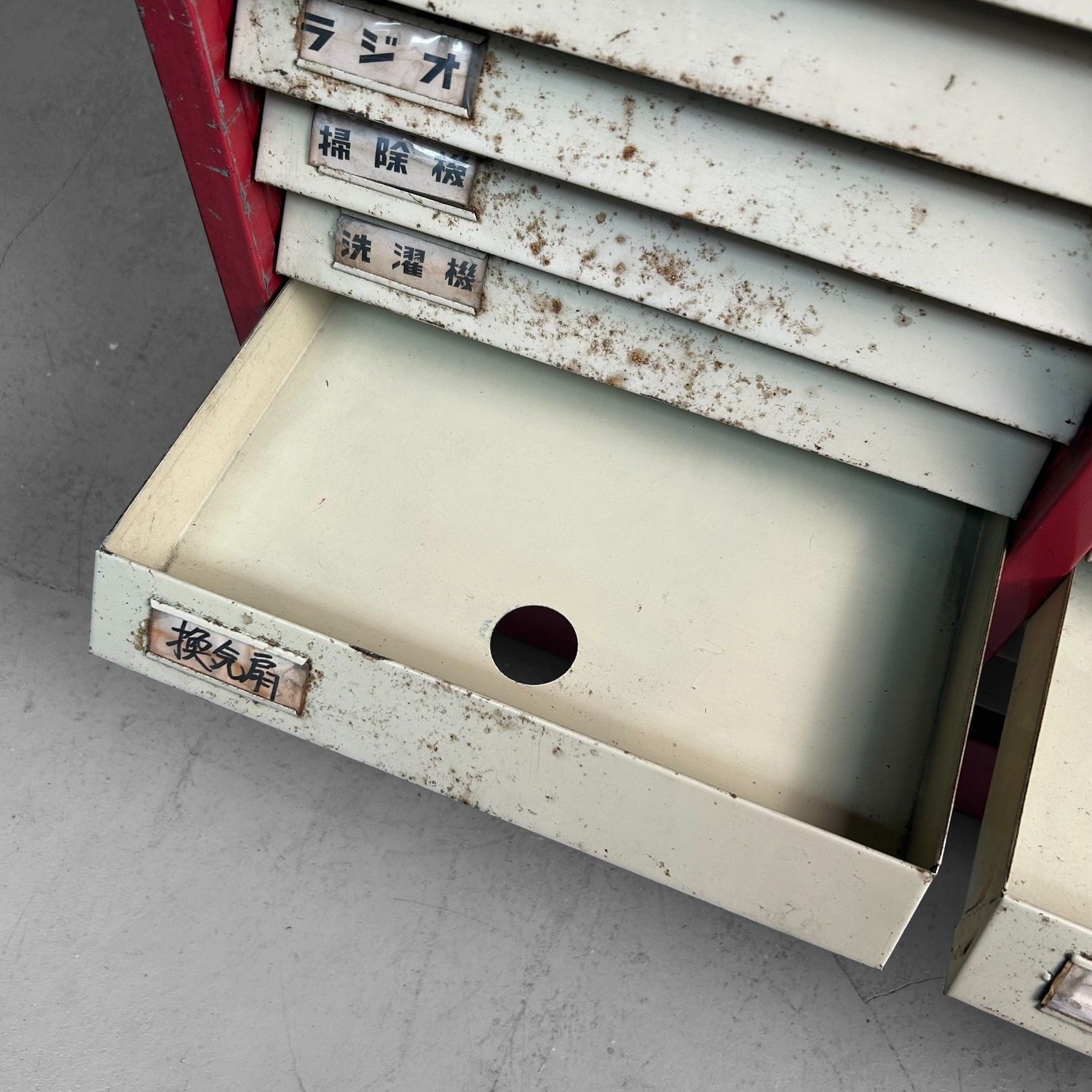Vintage Japanese Metal Workshop Cabinet, Hitachi, 1960s