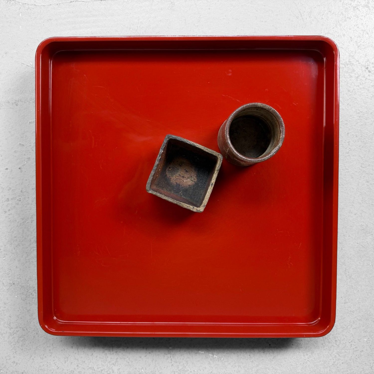 Traditional Japanese Serving Tray, Urushi Ozen, 1960s