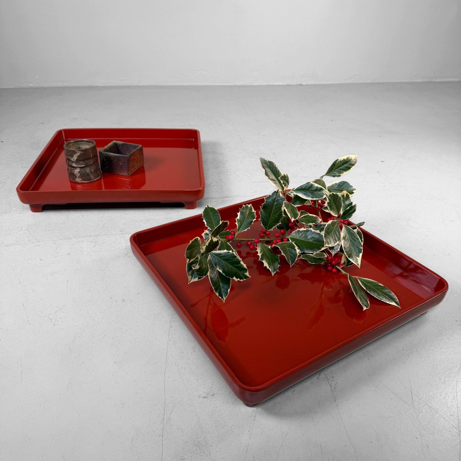Traditional Japanese Serving Tray, Urushi Ozen, 1960s
