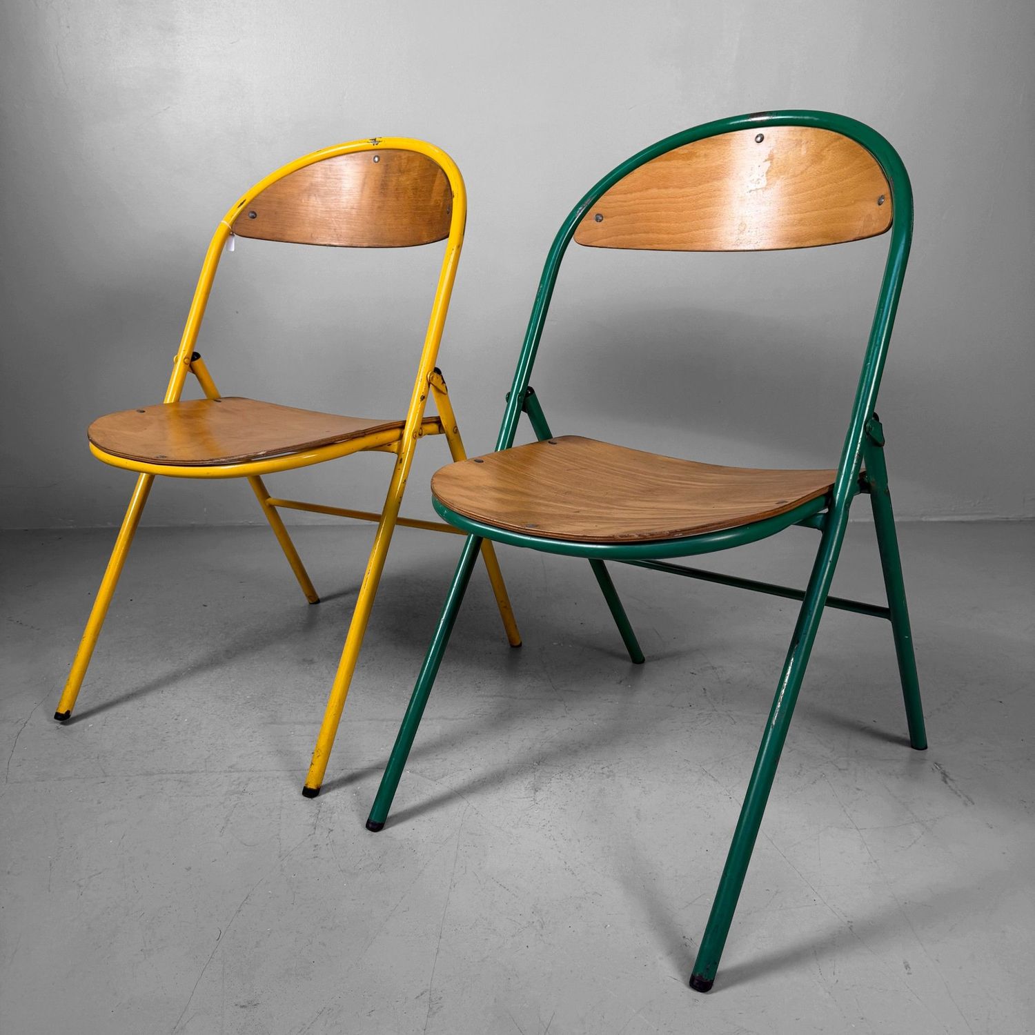 Set of Colourful Vintage Folding Chairs, 1970s