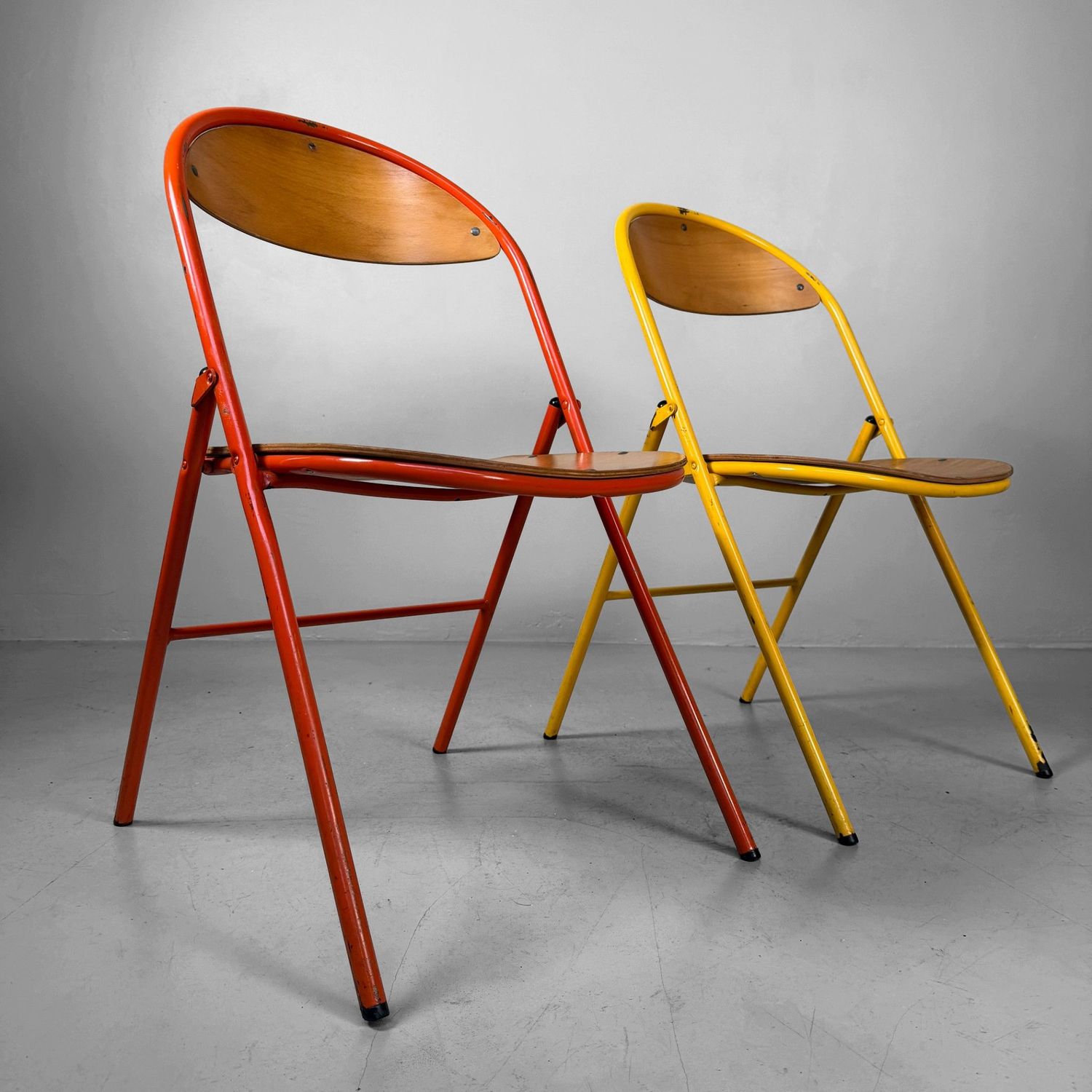 Set of Colourful Vintage Folding Chairs, 1970s