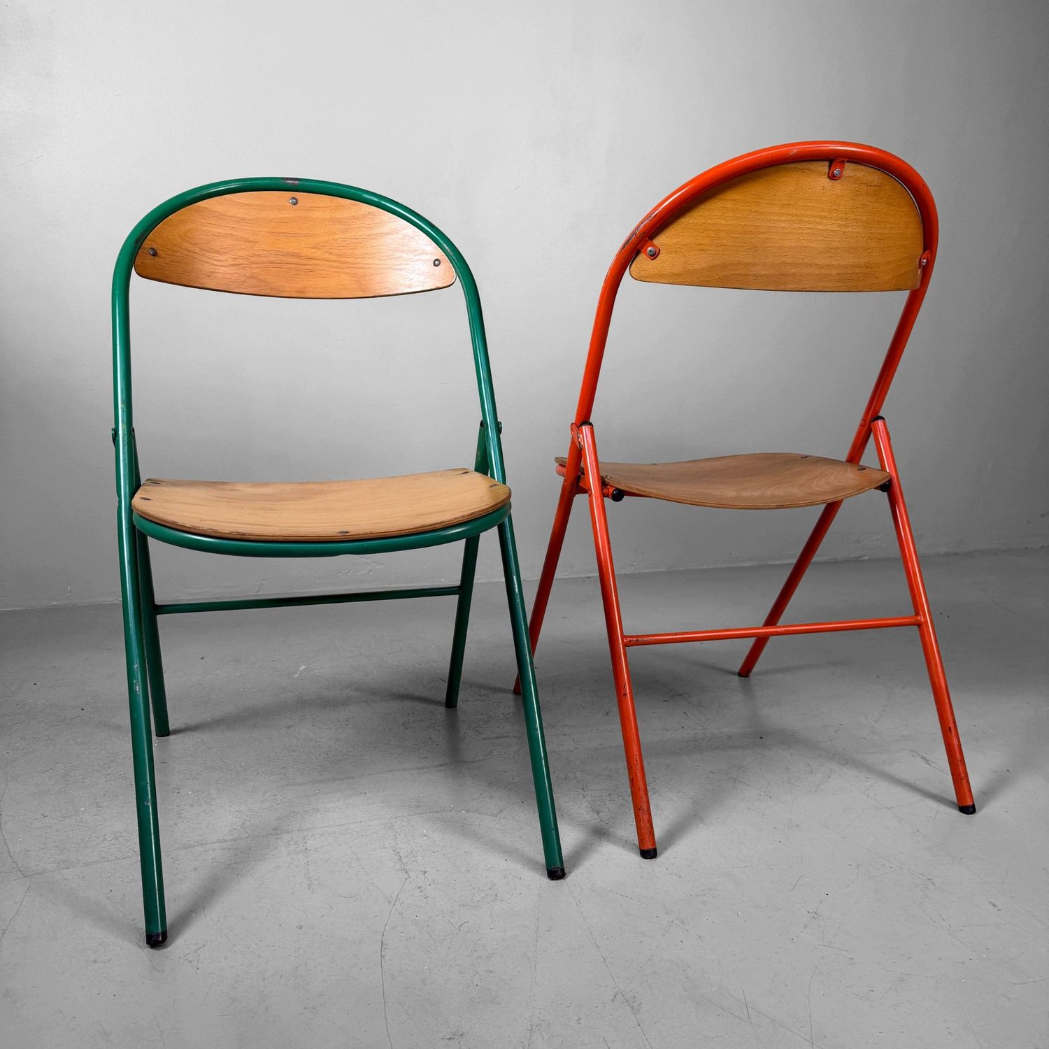Set of Colourful Vintage Folding Chairs, 1970s