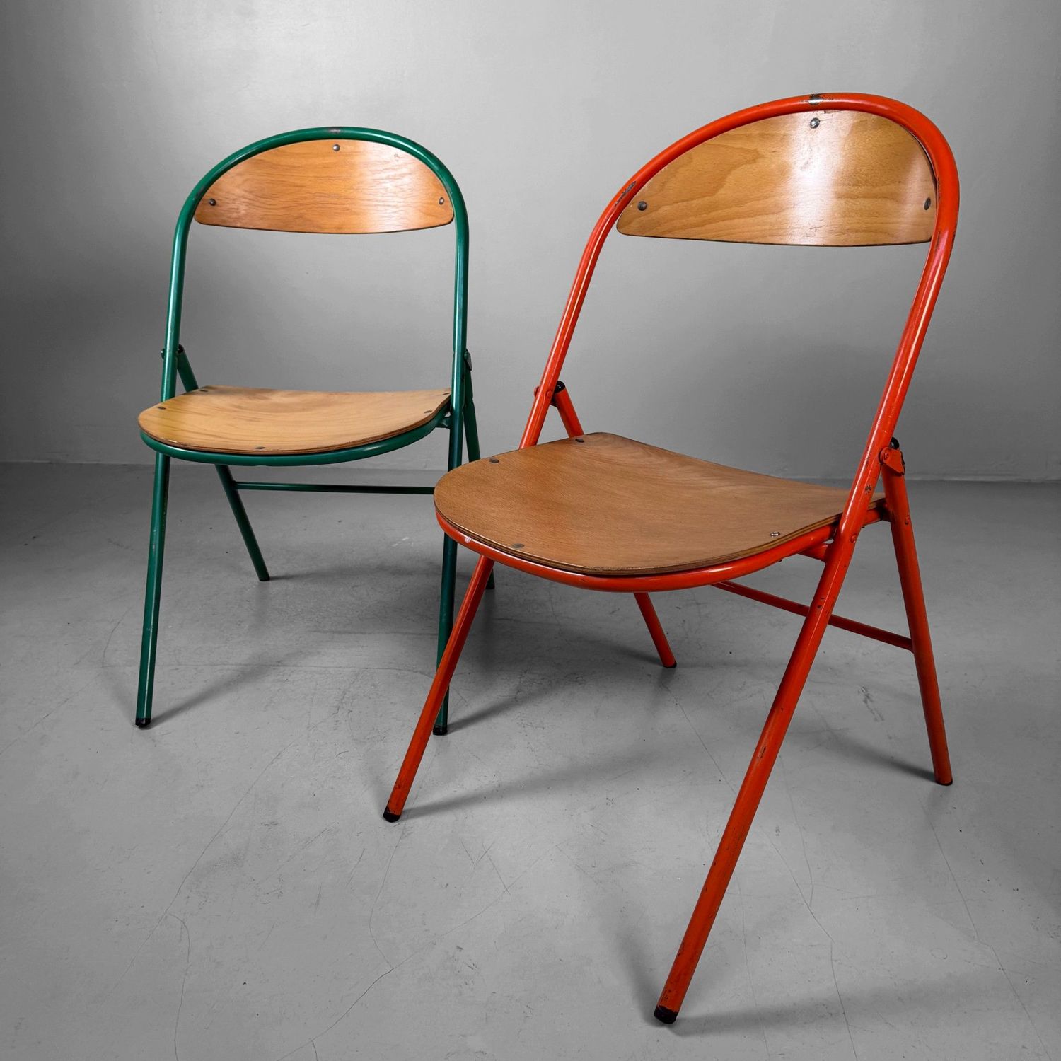 Set of Colourful Vintage Folding Chairs, 1970s