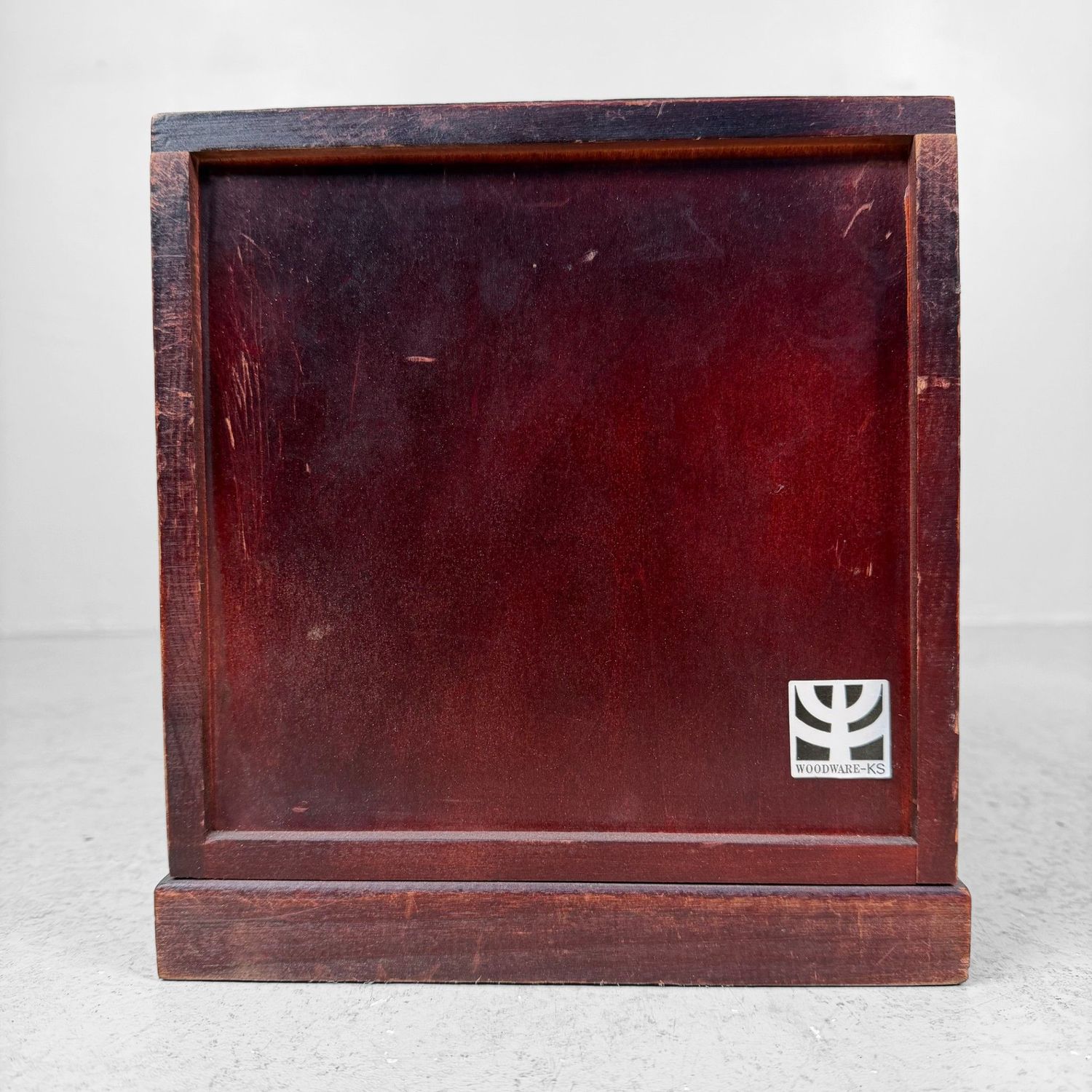 Vintage Japanese Mini Chest of Drawers, Reddish-Brown Wood, 1970s