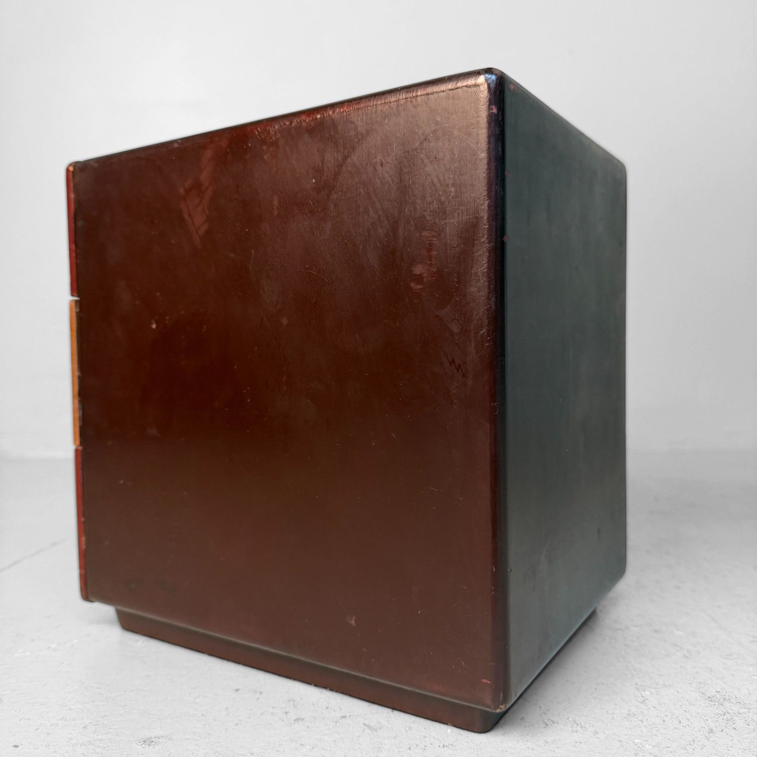 Antique Japanese Mini Chest with Floral Lacquer Decoration, 1920s