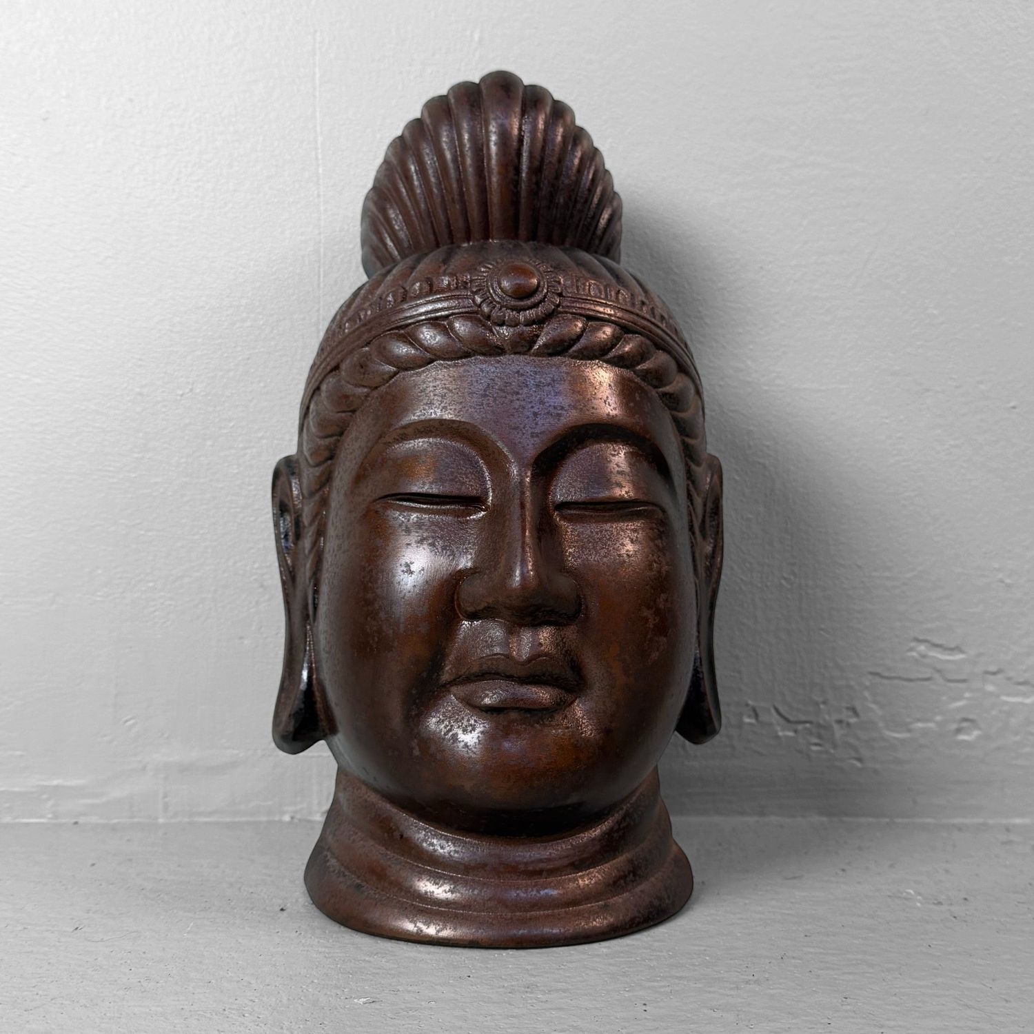 Japans Gietijzeren Wandsculptuur, Boeddhistische Kannon, 1960s