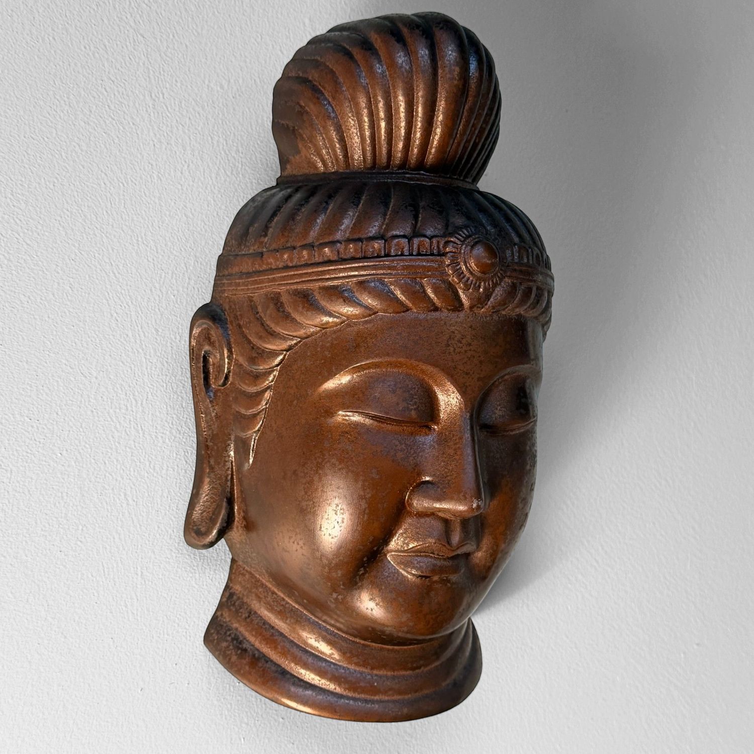 Japans Gietijzeren Wandsculptuur, Boeddhistische Kannon, 1960s