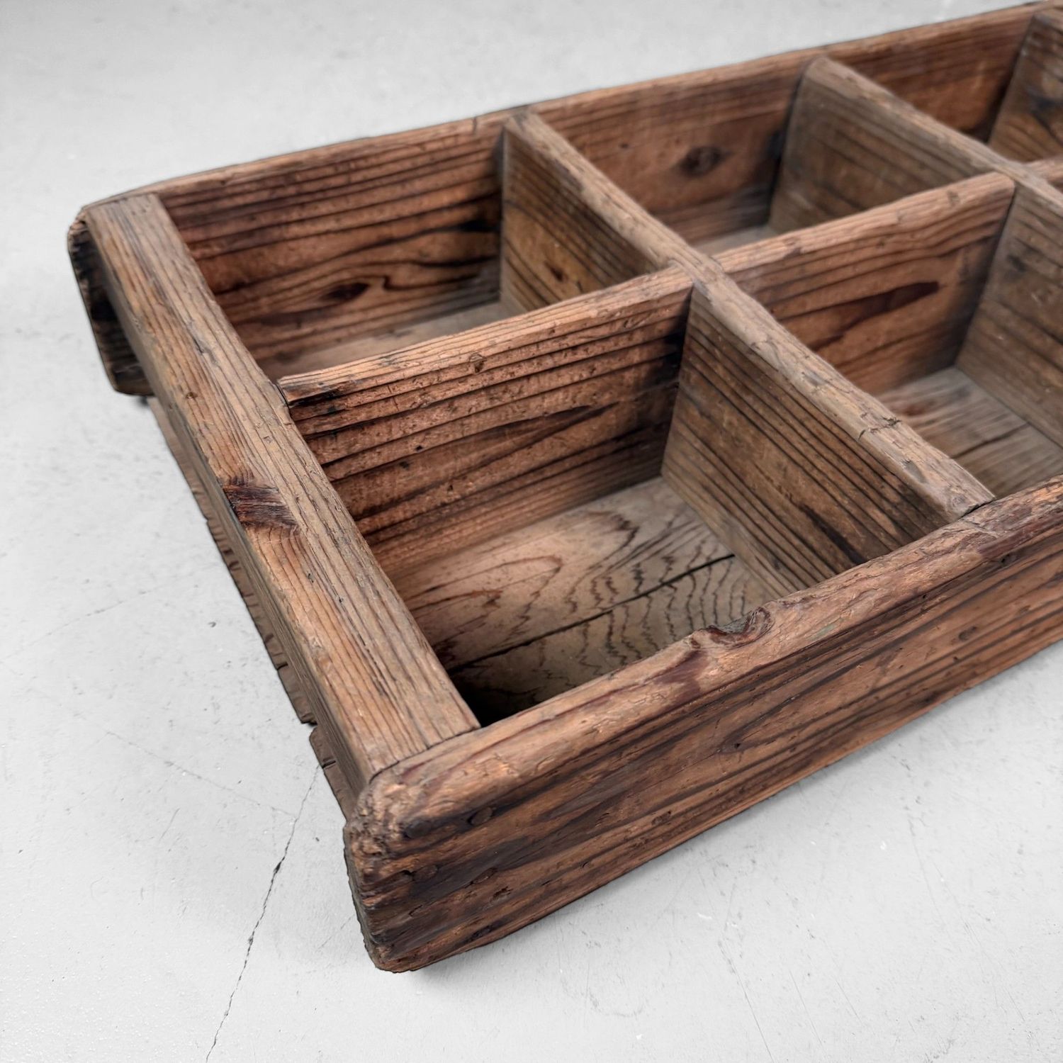 Japanese Antique Crate with Compartments, Display Tray, 1910s