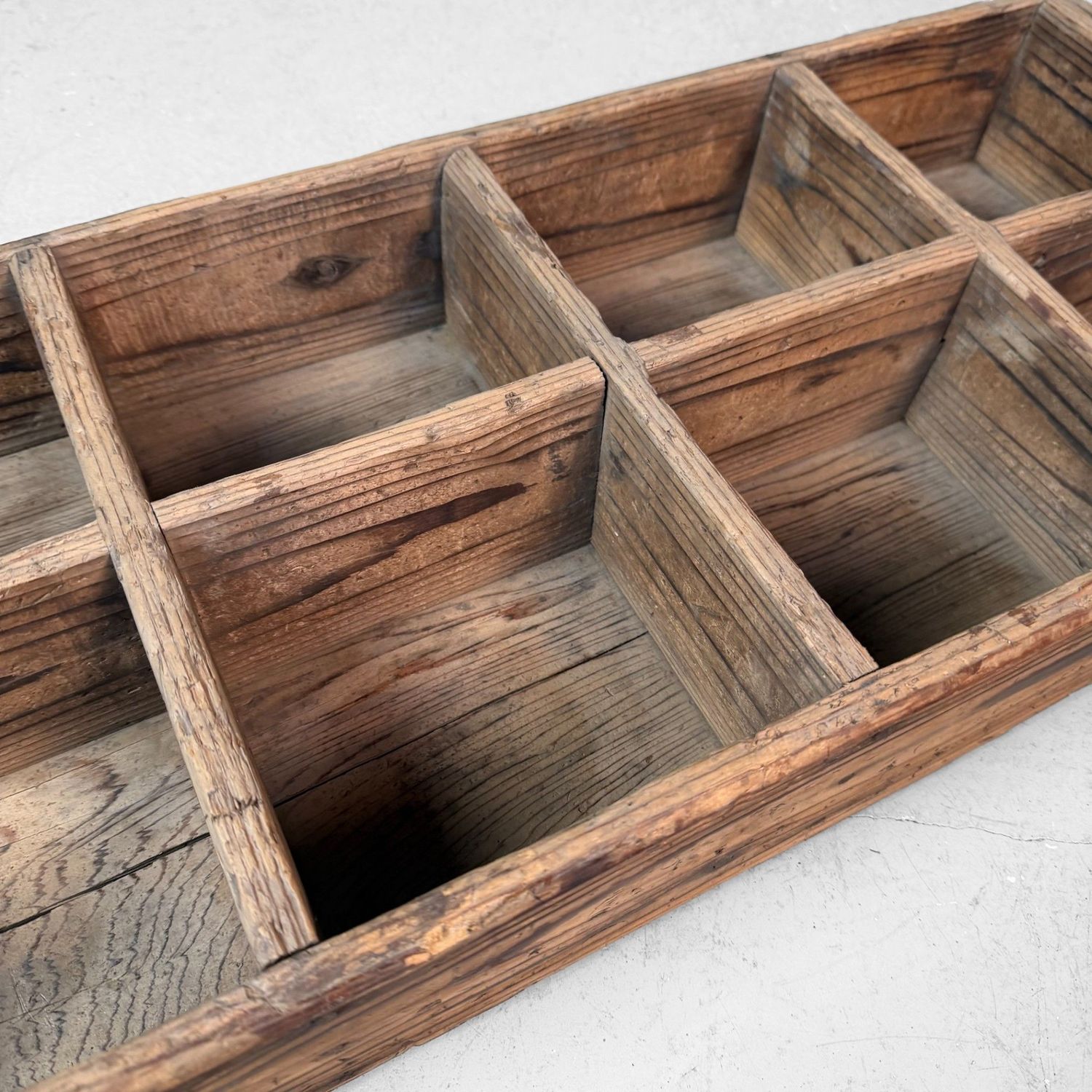 Japanese Antique Crate with Compartments, Display Tray, 1910s