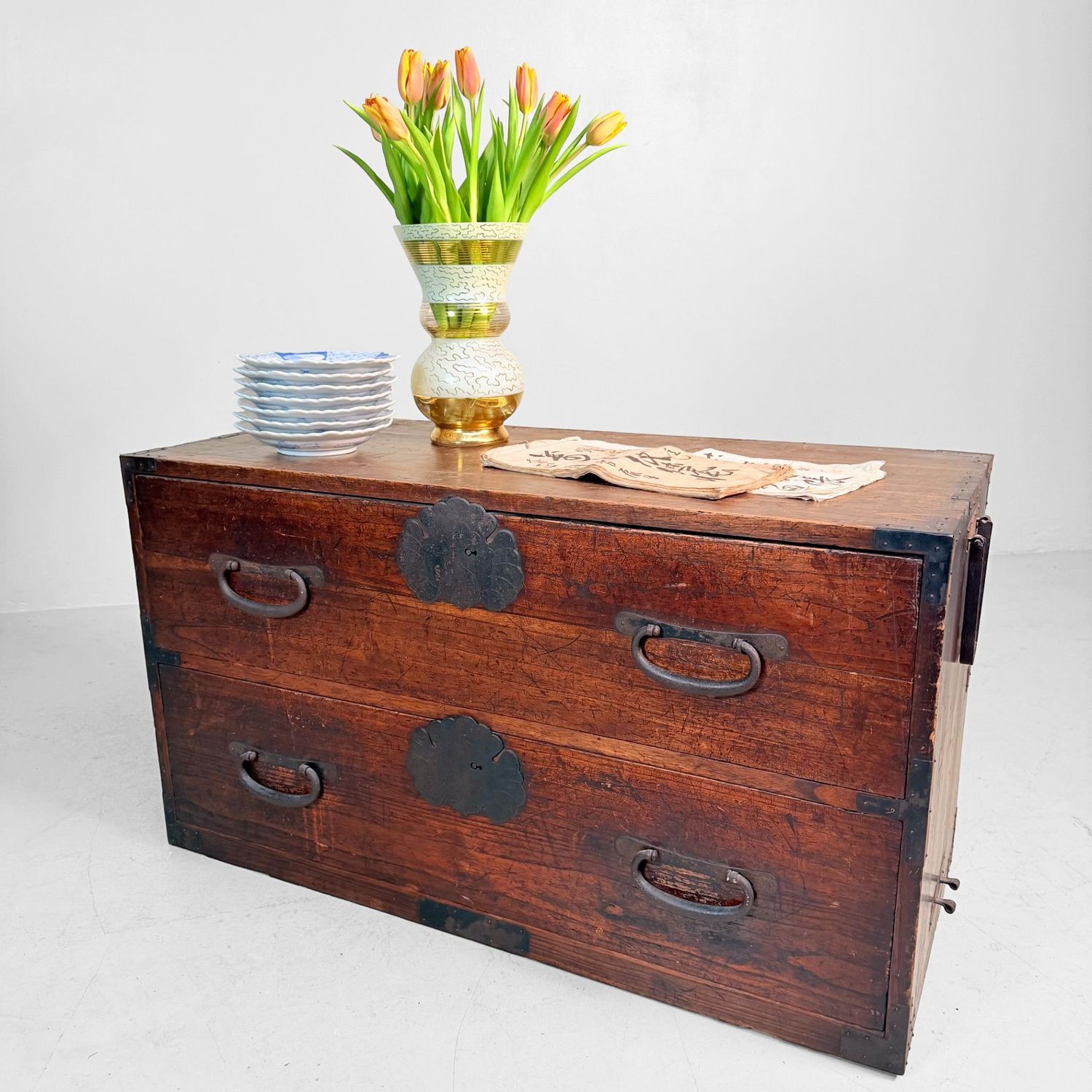 Japans Tansu Ladekast, Opbergmeubel & Display Piece, 1910s