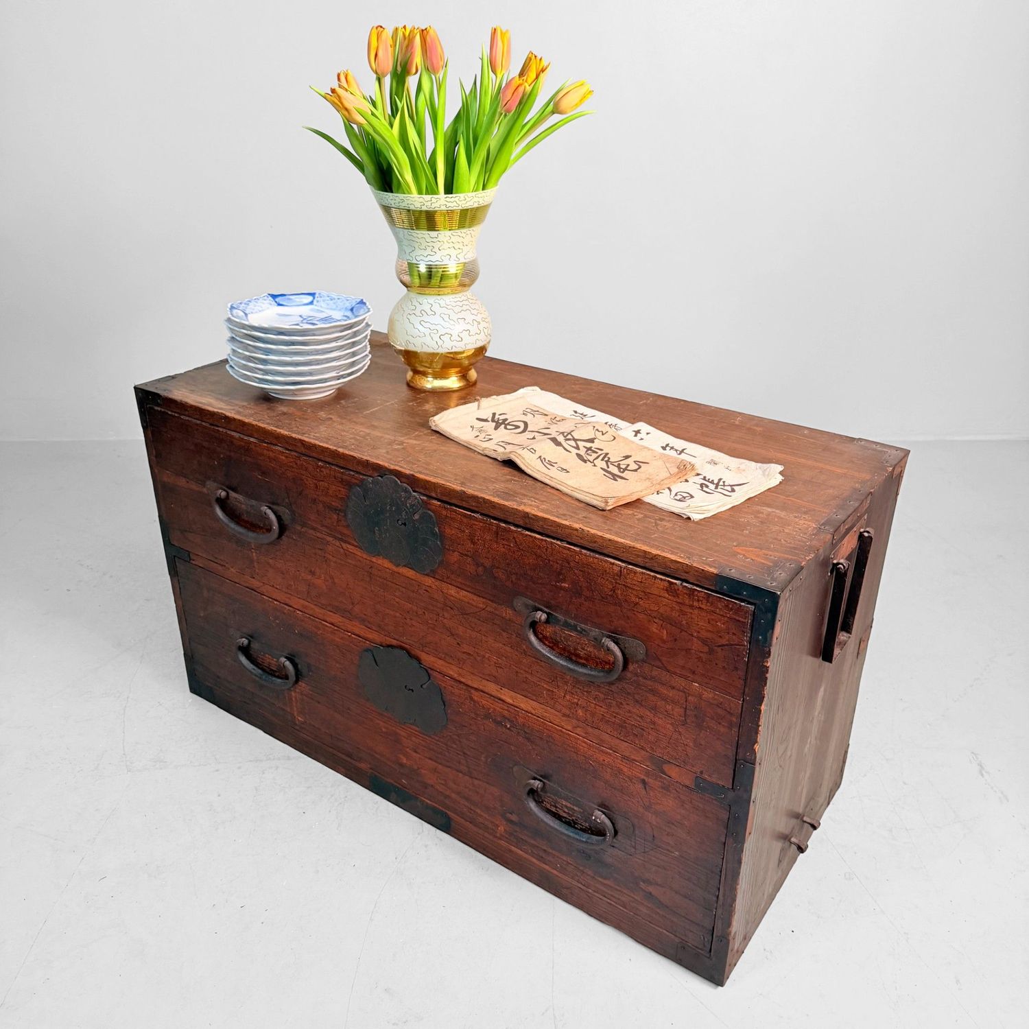 Japans Tansu Ladekast, Opbergmeubel & Display Piece, 1910s