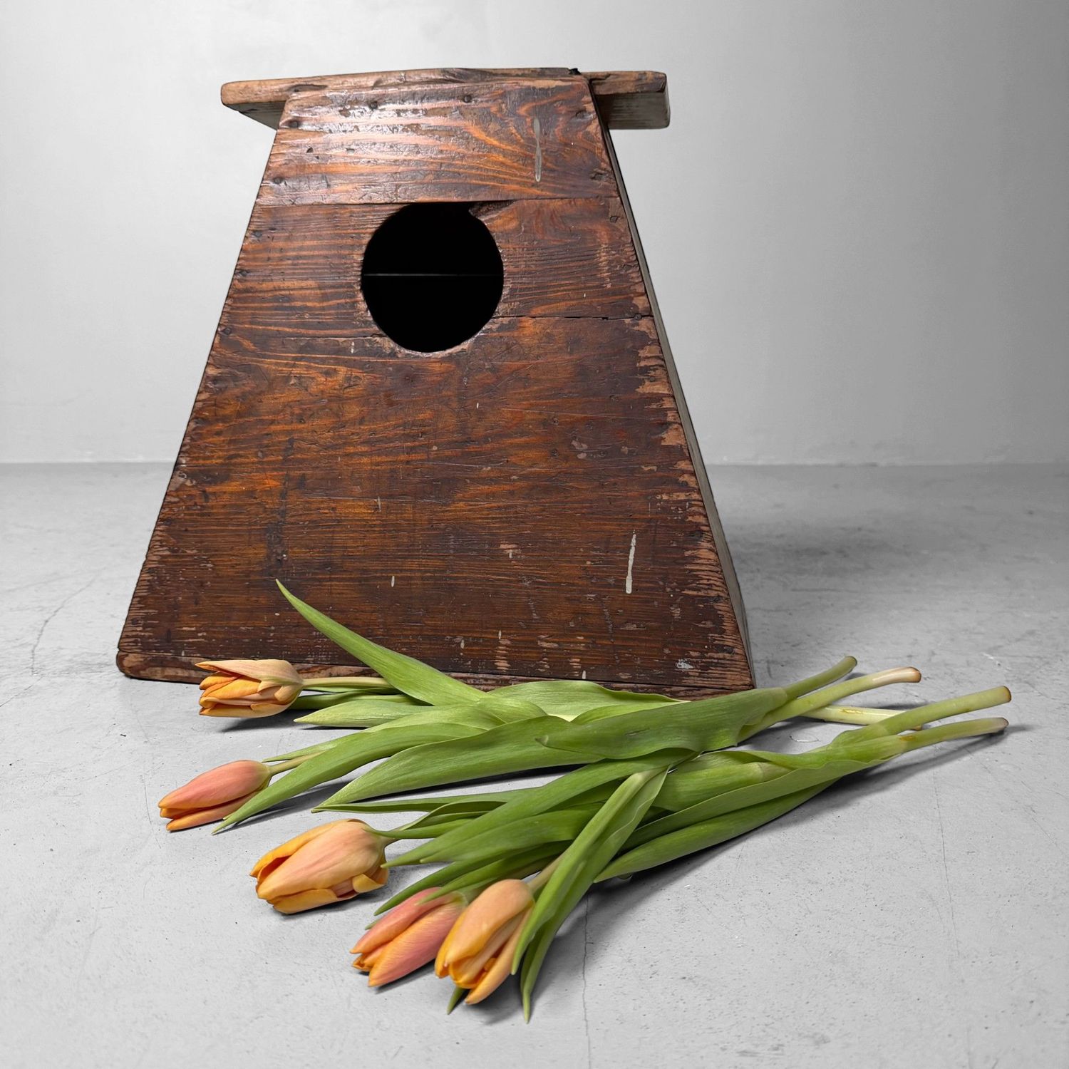 Japanese Wooden Fumidai Step Stool, Minimalist Interior Accent, 1920s