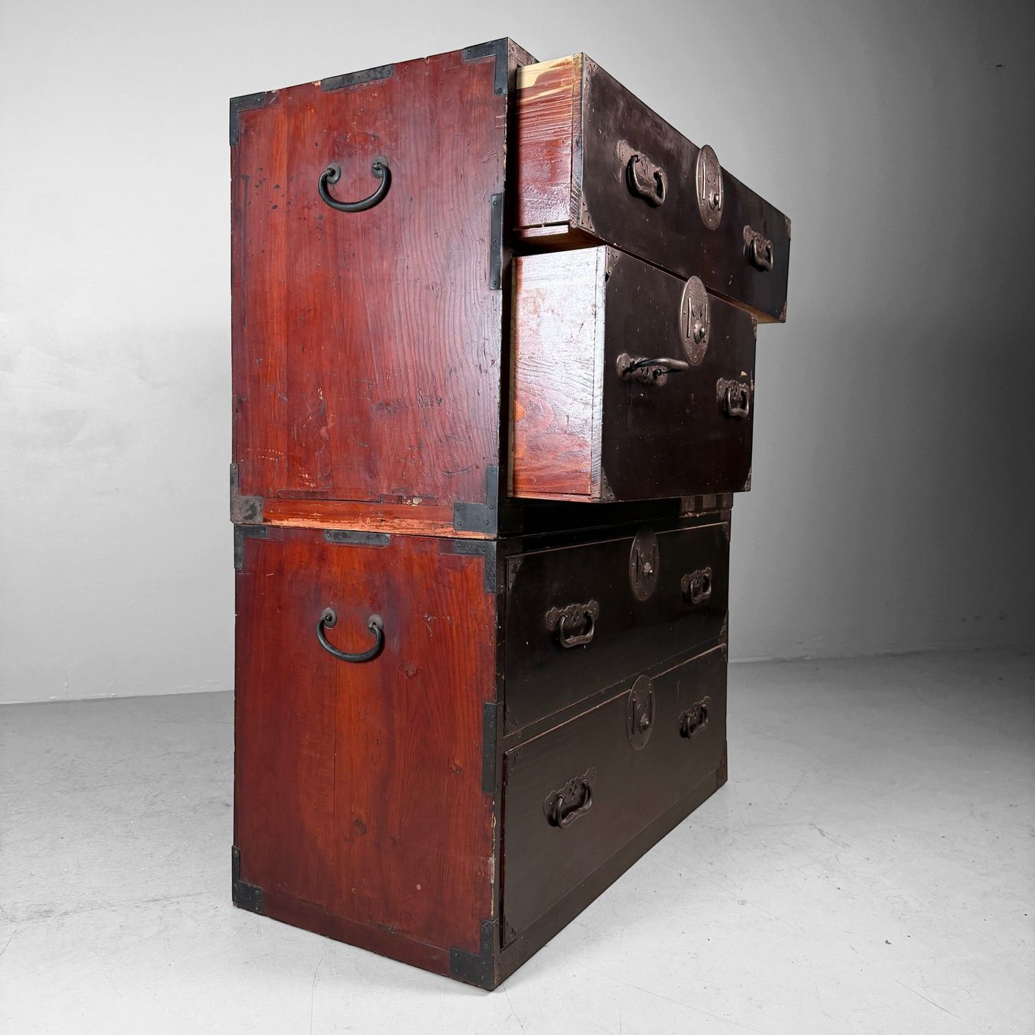 Large Japanese Tansu Chest of Drawers, Storage Cabinet, 1900s