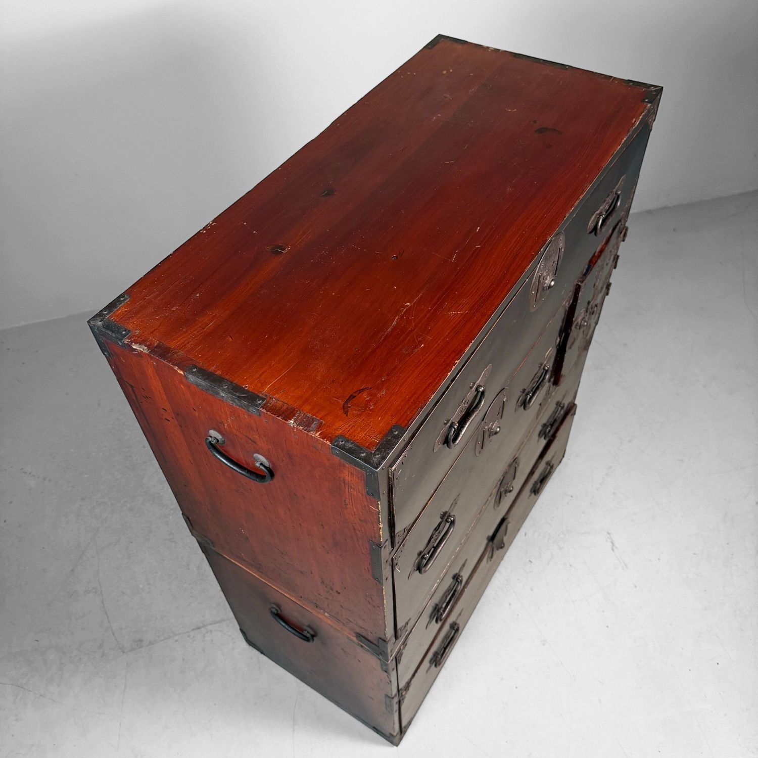 Large Japanese Tansu Chest of Drawers, Storage Cabinet, 1900s