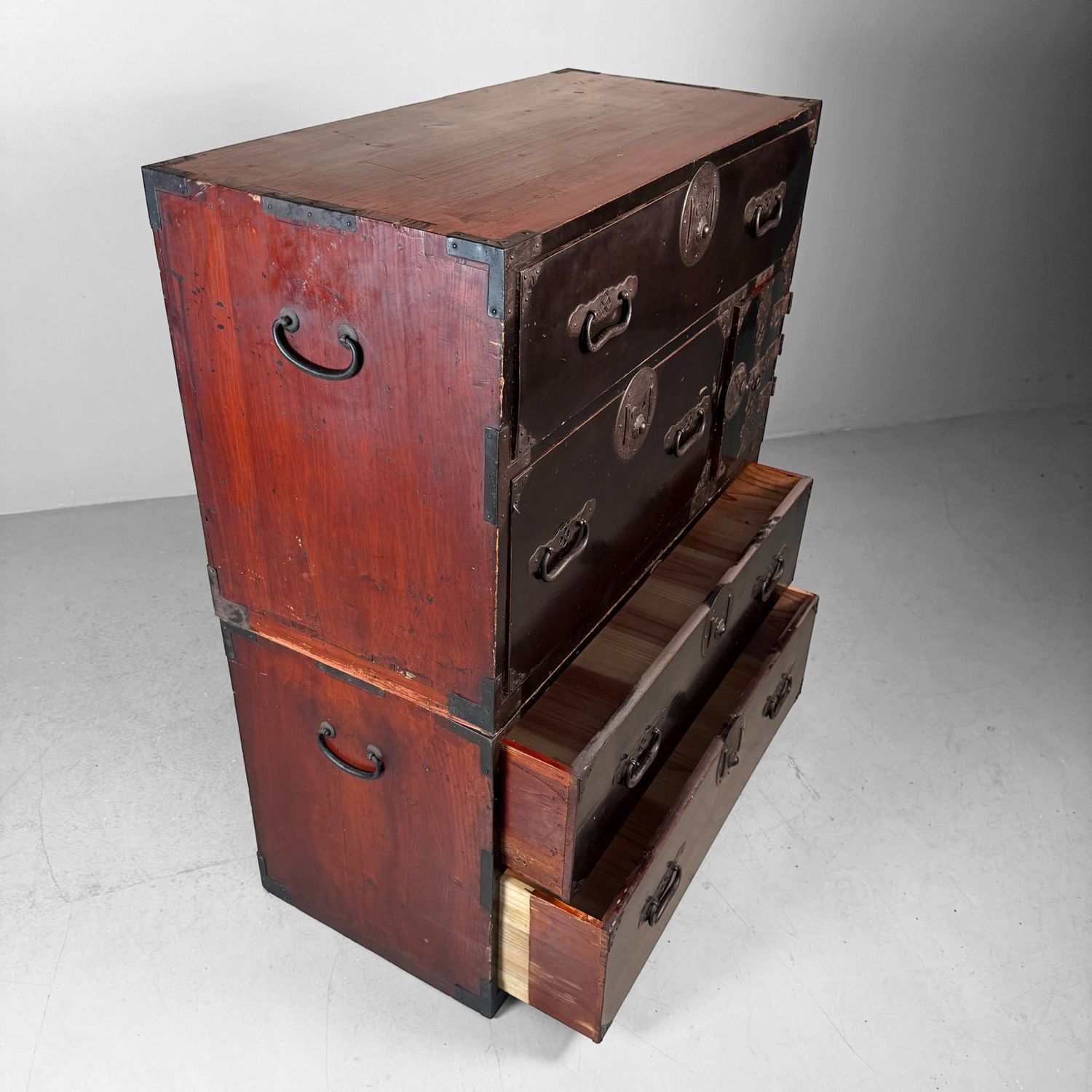 Large Japanese Tansu Chest of Drawers, Storage Cabinet, 1900s