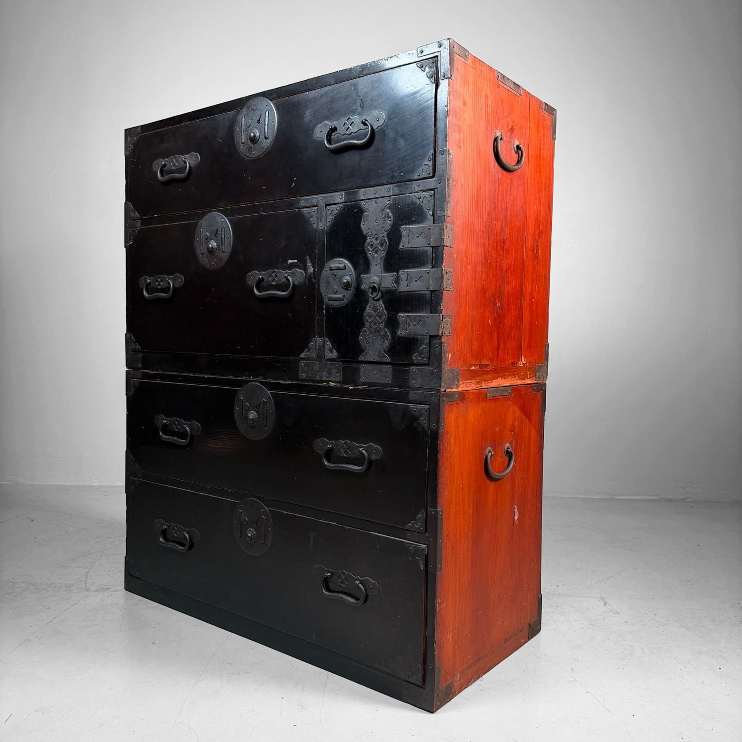 Large Japanese Tansu Chest of Drawers, Storage Cabinet, 1900s